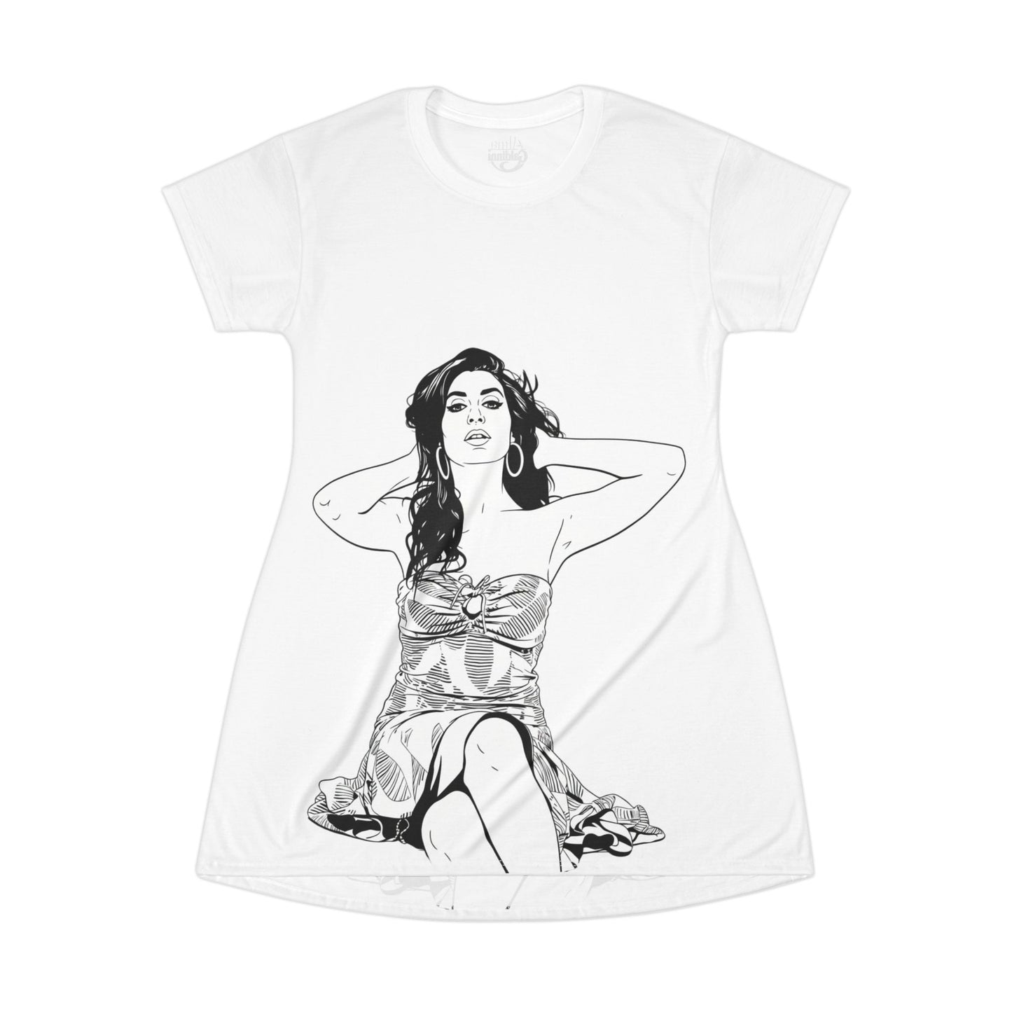 Elegant Amy T-Shirt Dress (AOP)