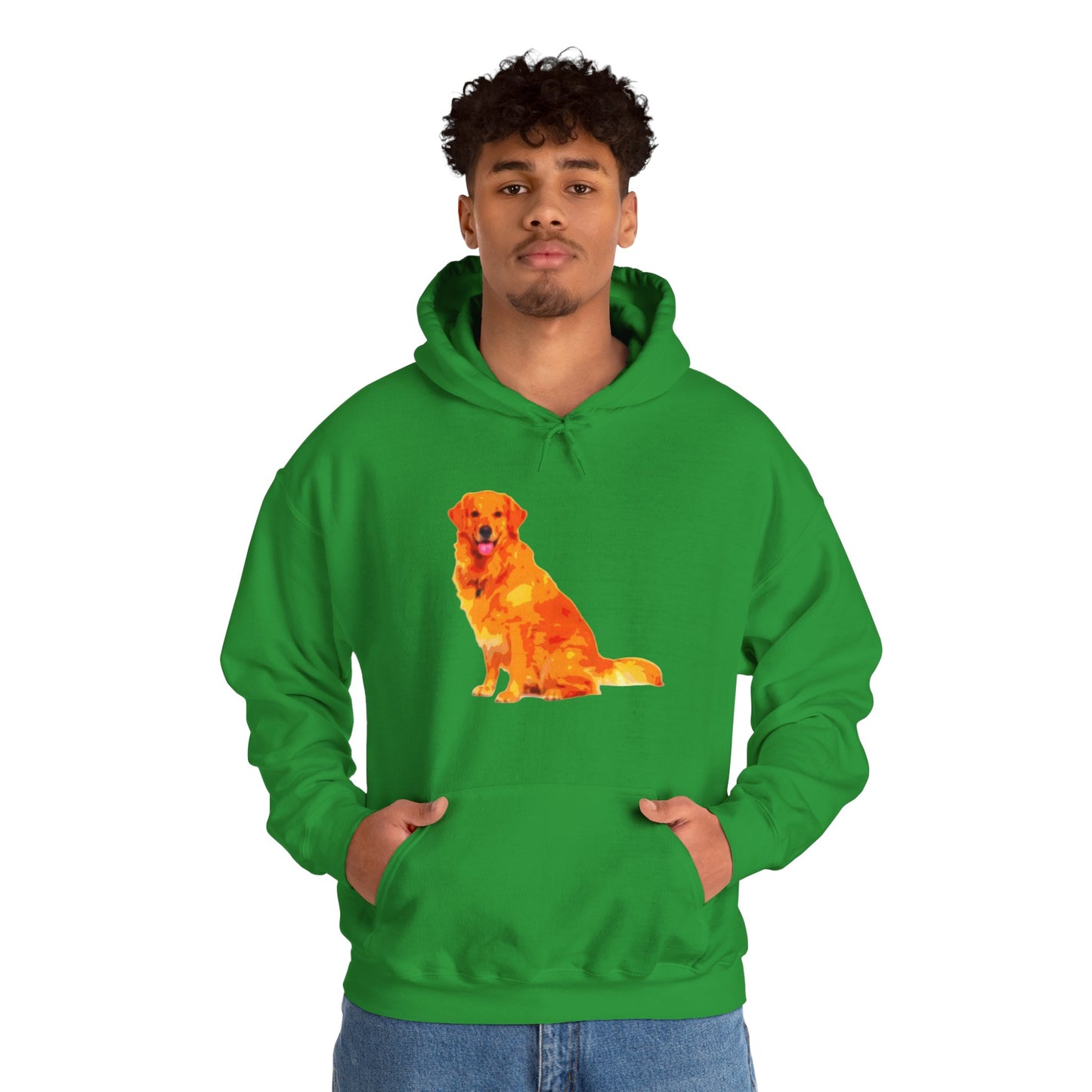 Vibrant Golden Retriever Hoodie, Pet Lover Gift, Cozy Sweatshirt, Animal Art Apparel, Dog Mom Outfit, Christmas Wear, Cute Canine Fashion