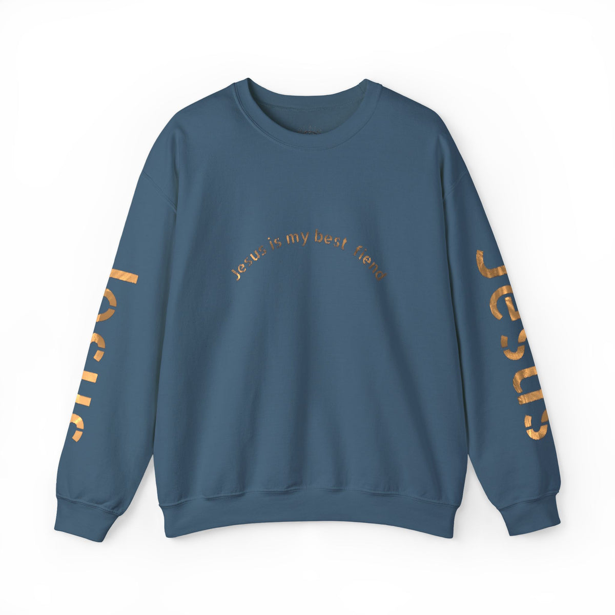 Jesus Gold Script Crewneck Sweatshirt