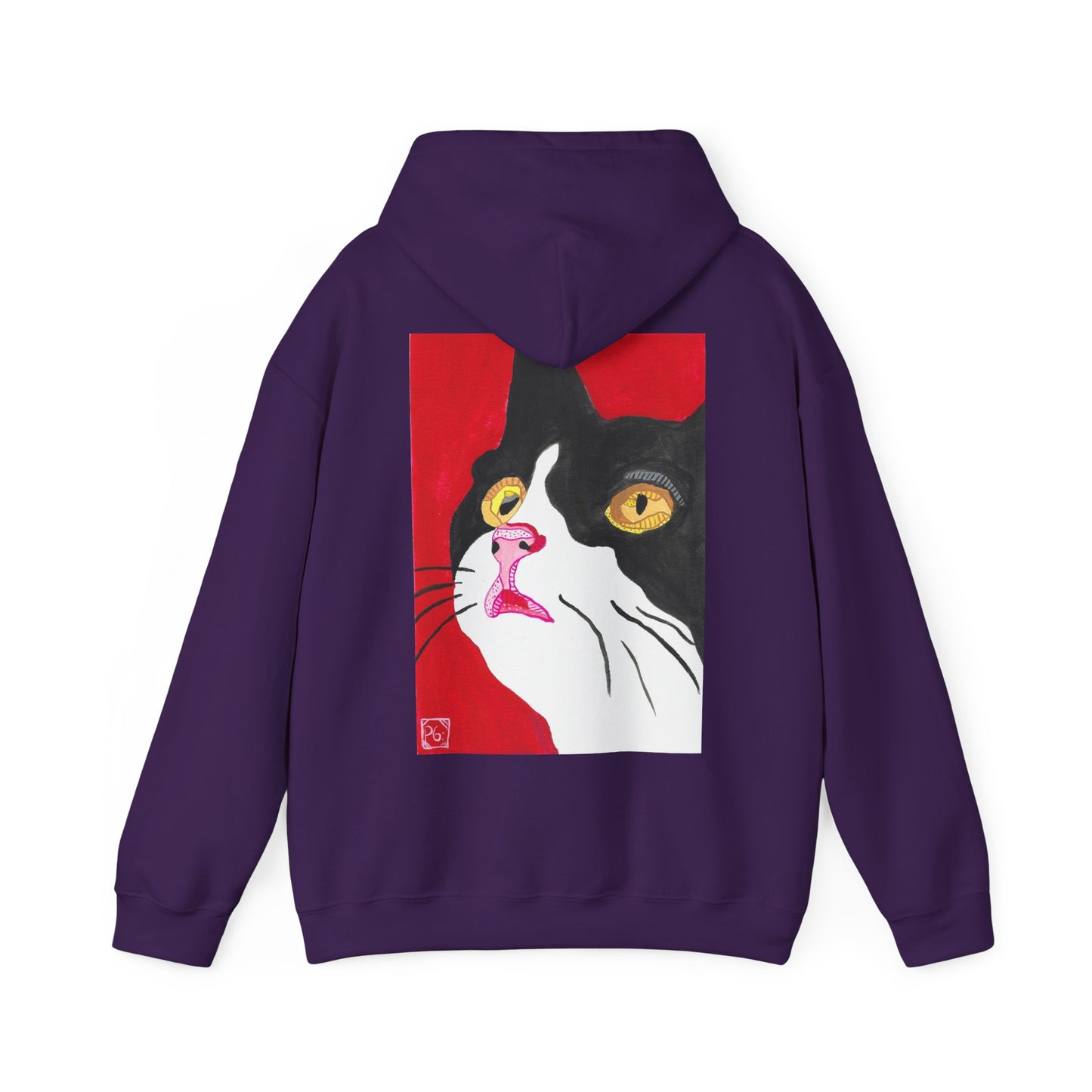 Cat Lover's Unisex Heavy Blend Hoodie - Artistic Cat Design