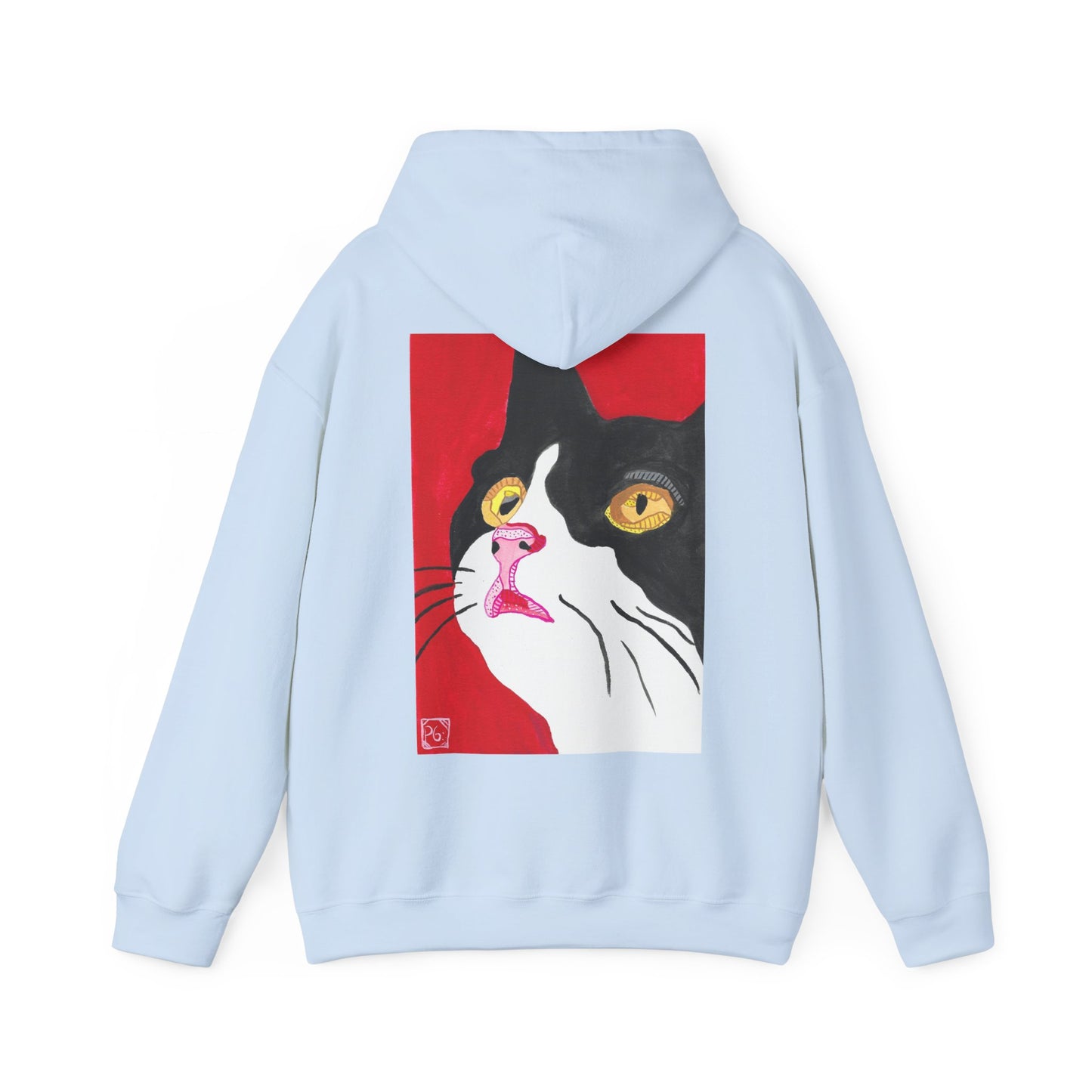 Cat Lover's Unisex Heavy Blend Hoodie - Artistic Cat Design