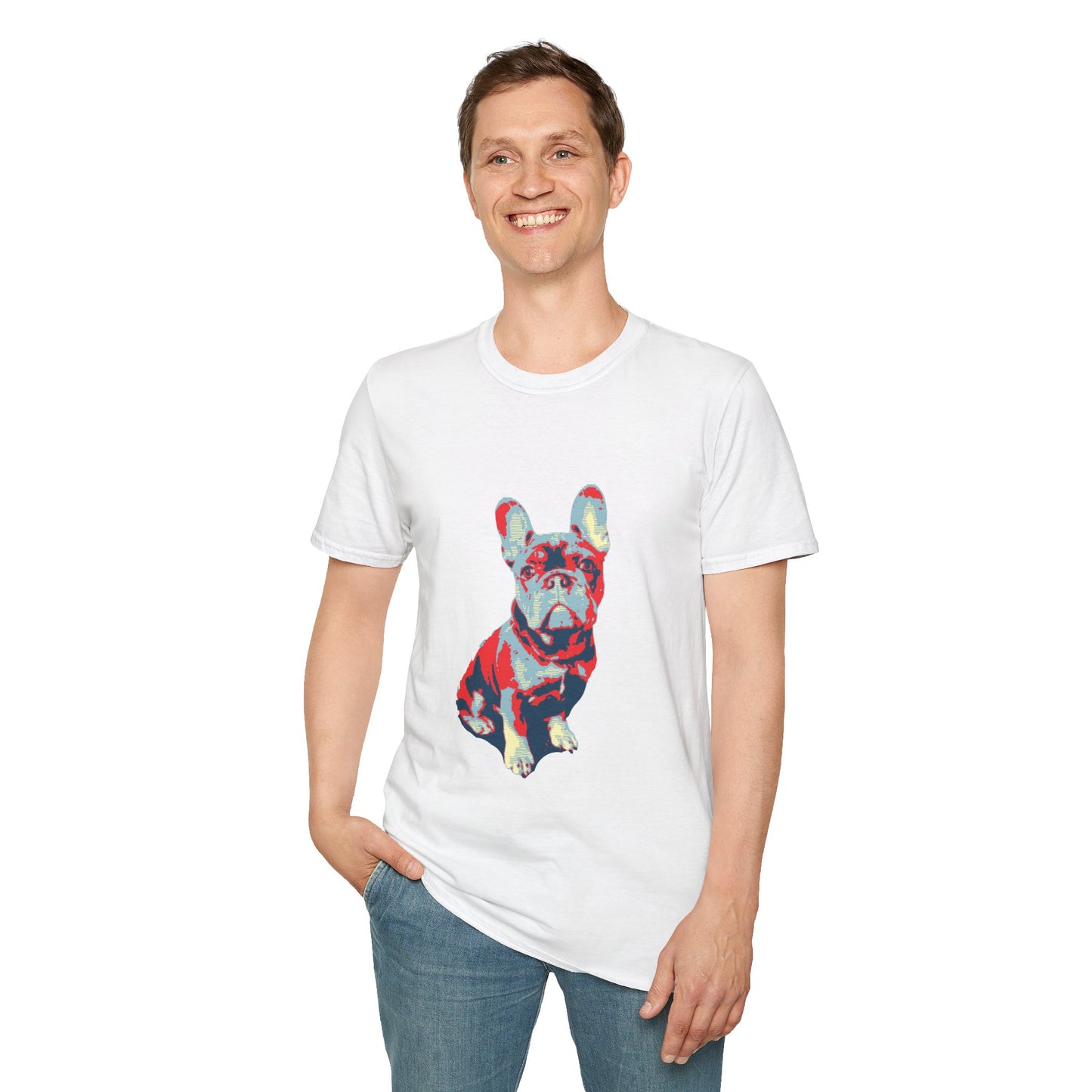 French Buldog Unisex Softstyle T-Shirt