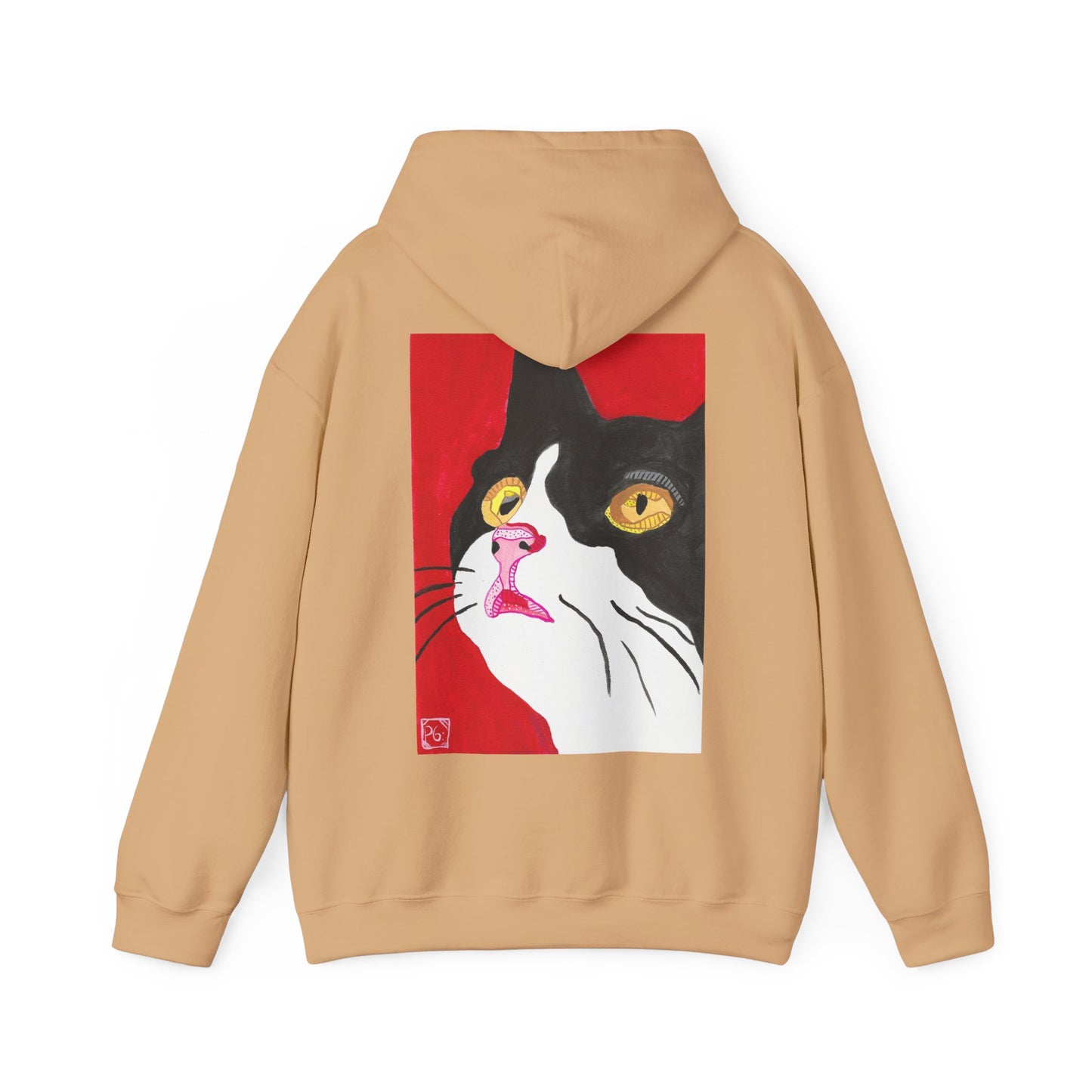 Cat Lover's Unisex Heavy Blend Hoodie - Artistic Cat Design