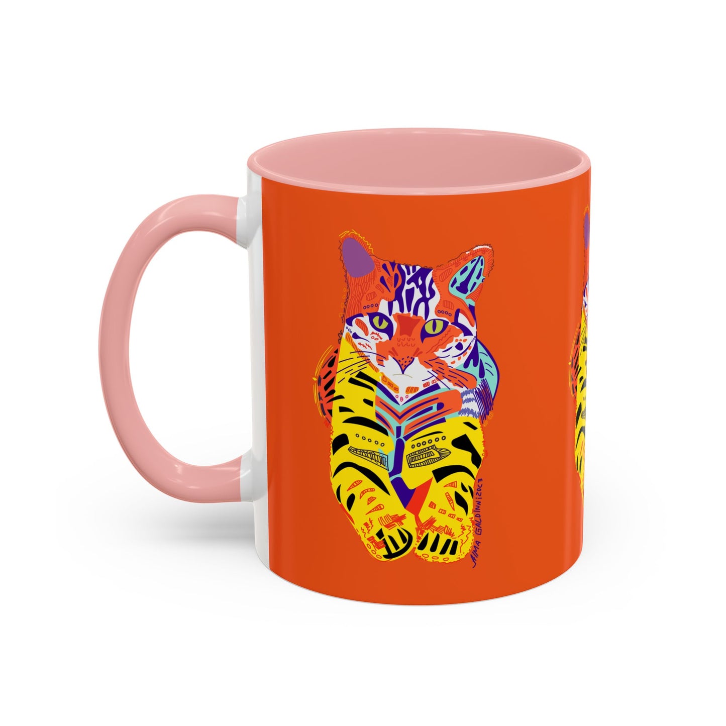 Mug - Tiger Design Accent Coffee Mug (11, 15oz)