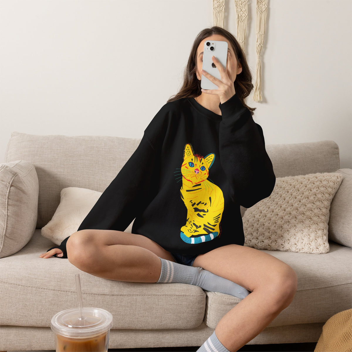 Yellow Cat Unisex Heavy Blend™ Crewneck Sweatshirt