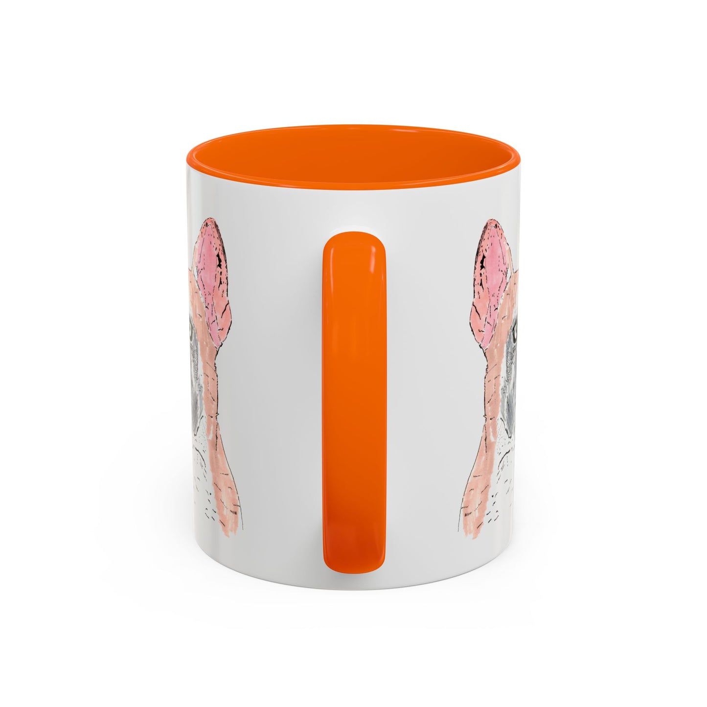 French Bulldog Accent Coffee Mug — Artistic Watercolor Dog Portrait (11/15oz)