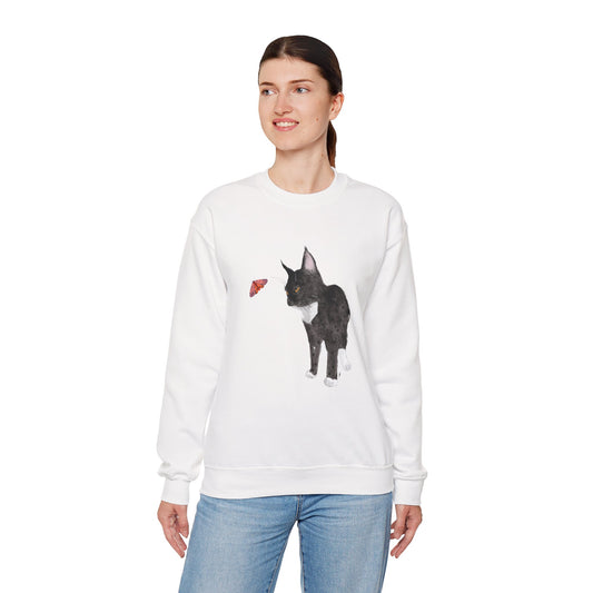 Black cat Unisex Heavy Blend™ Crewneck Sweatshirt