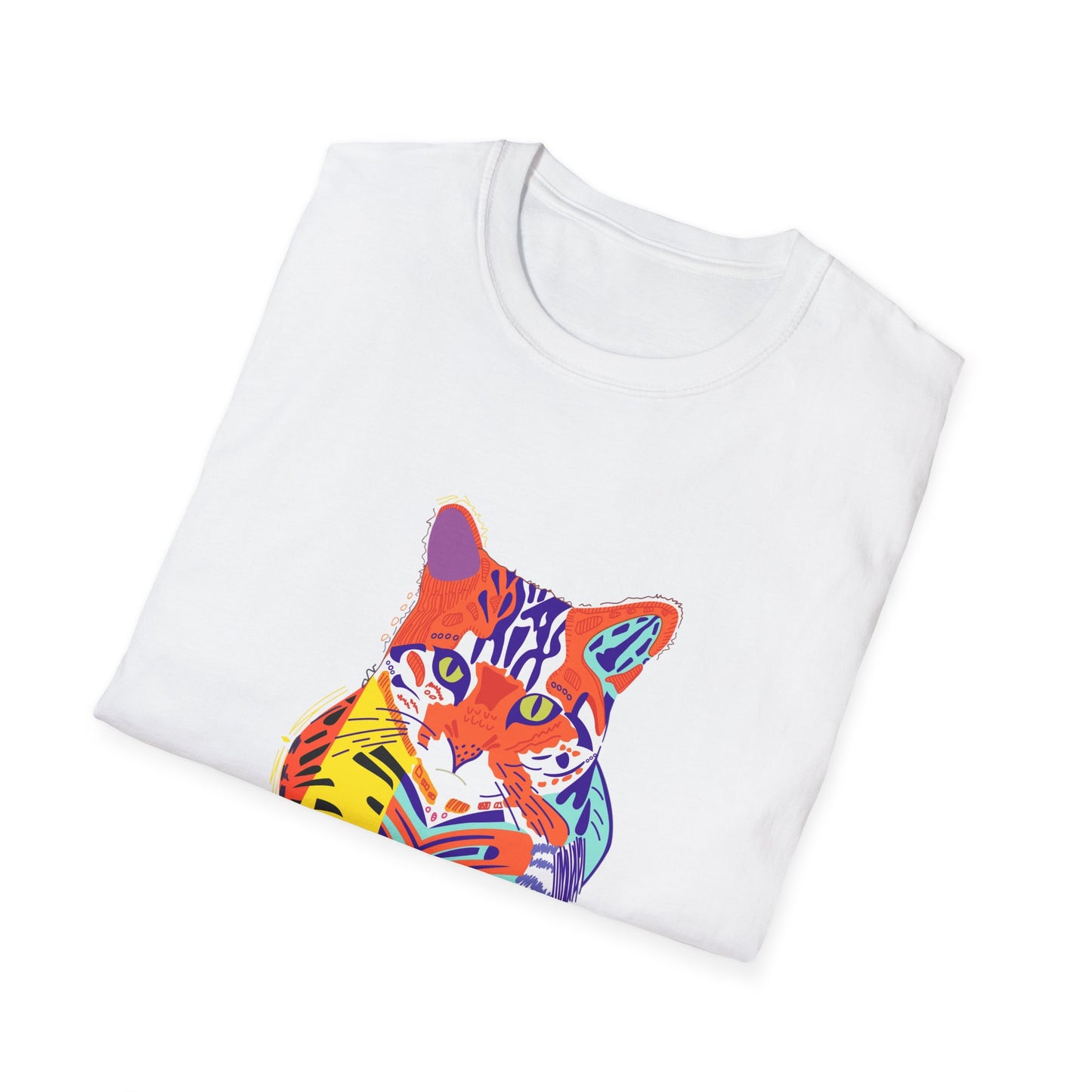 Vibrant Tiger Graphic Unisex Softstyle T-Shirt