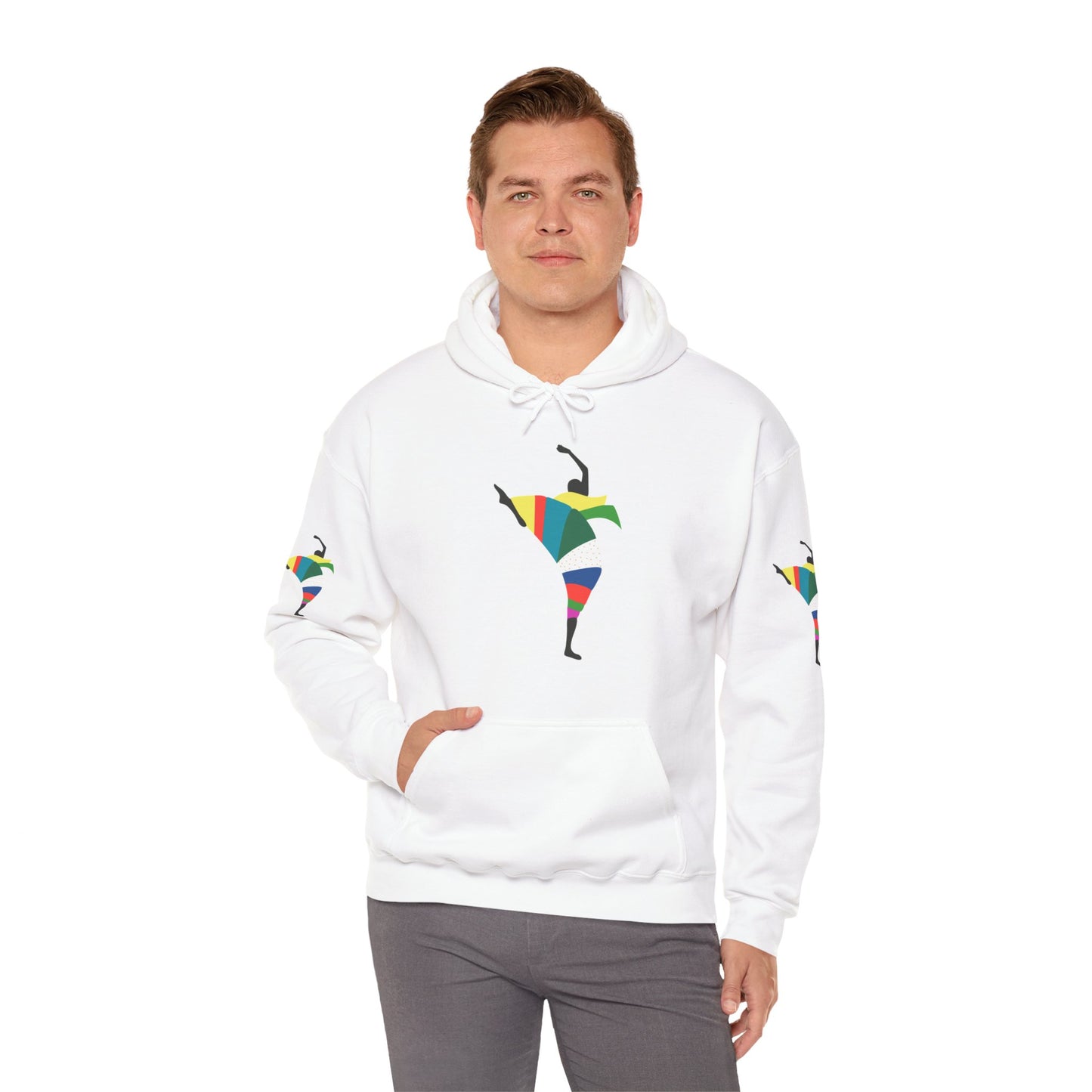 Dance is Organism Unisex Hooded Sweatshirt - Colorful Artistic Dance Design