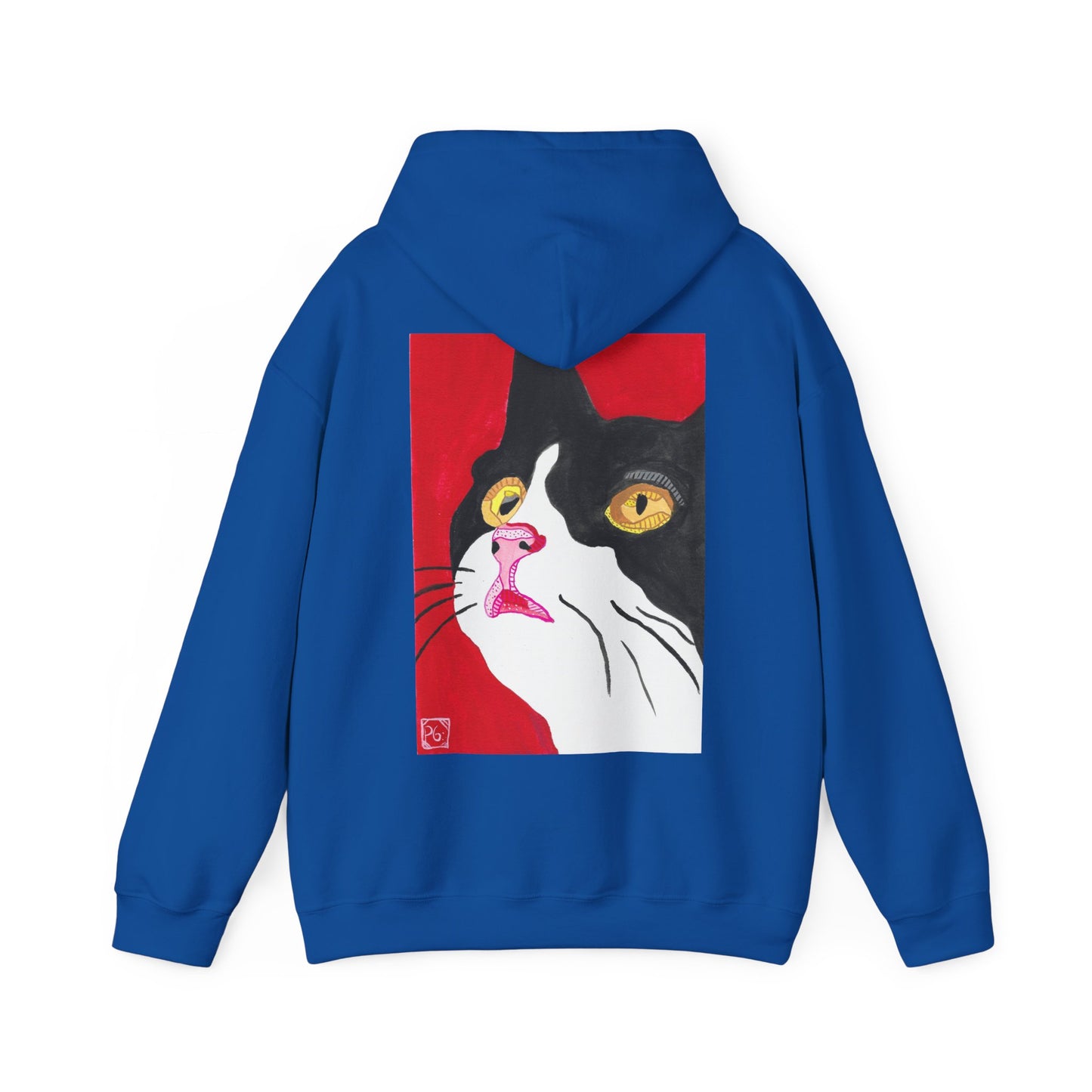 Cat Lover's Unisex Heavy Blend Hoodie - Artistic Cat Design