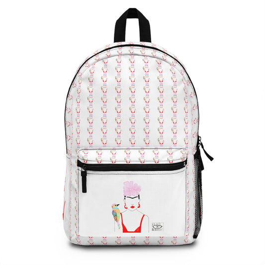 Artistic Women's Backpack with Bird Design - Stylish Trendy Book Bag
