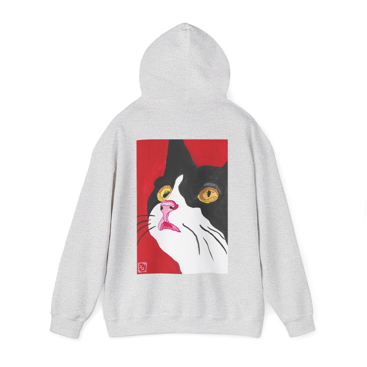 Cat Lover's Unisex Heavy Blend Hoodie - Artistic Cat Design