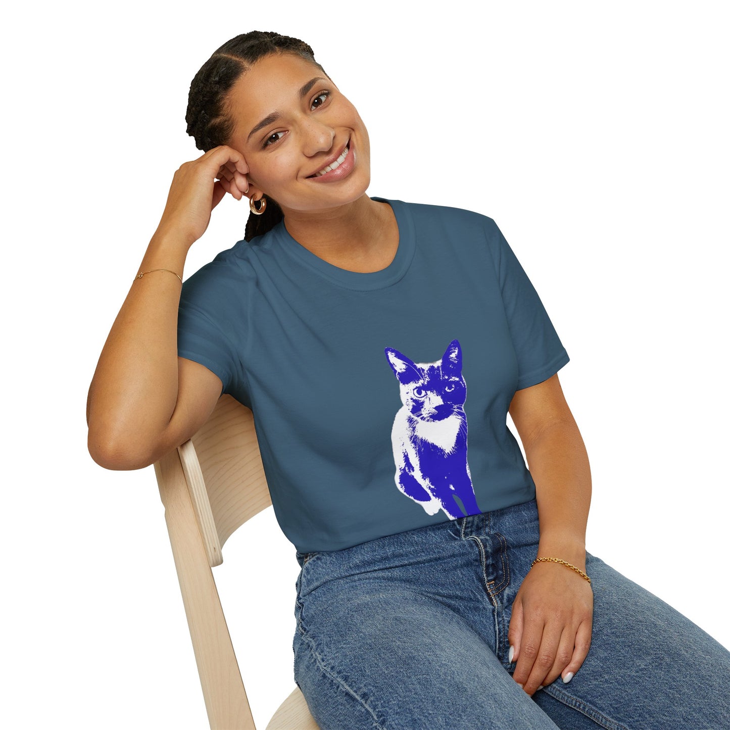 Bertie the cat Unisex Softstyle T-Shirt