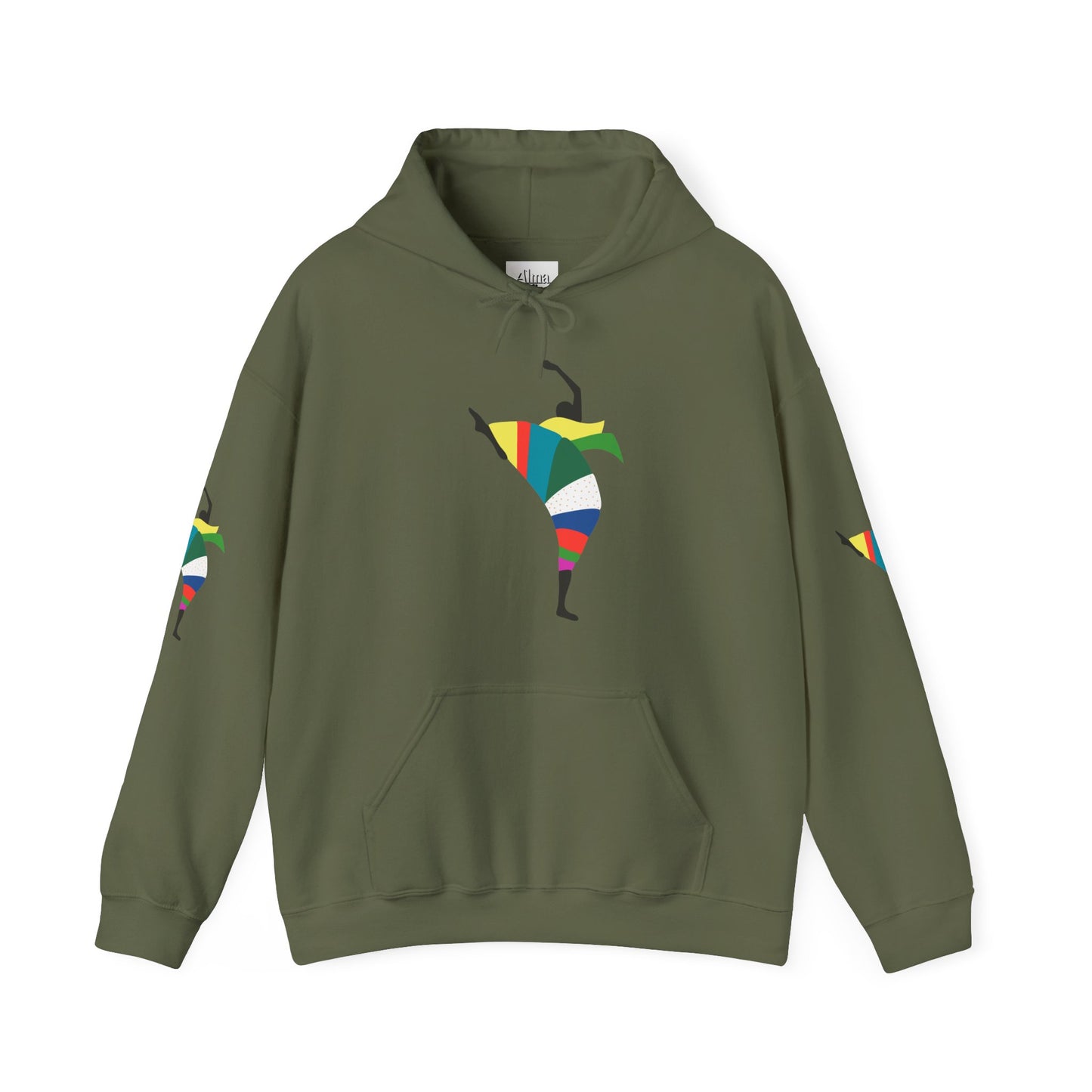Dance is Organism Unisex Hooded Sweatshirt - Colorful Artistic Dance Design