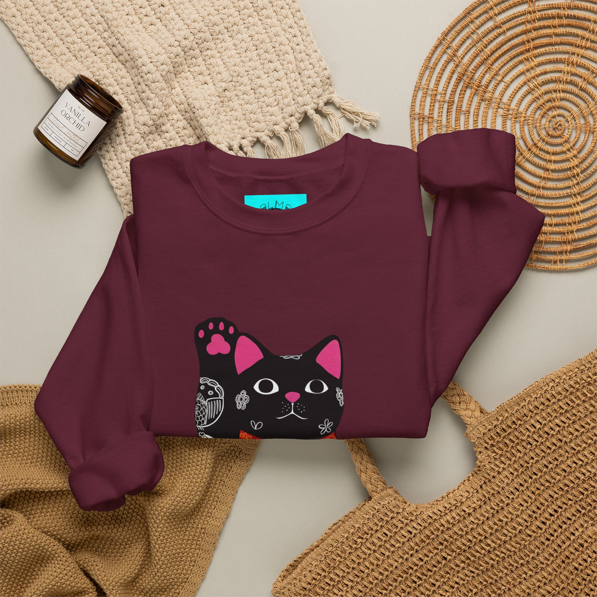 Good luck cat Unisex Heavy Blend™ Crewneck Sweatshirt