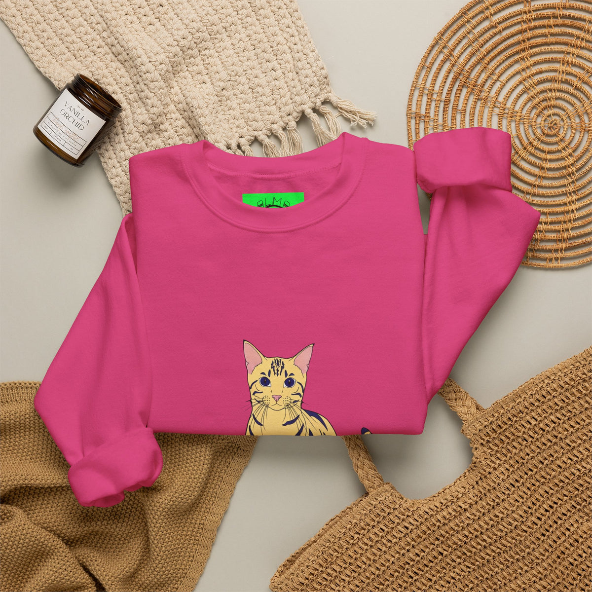 Bengal Cat cartoon Unisex Heavy Blend™ Crewneck Sweatshirt