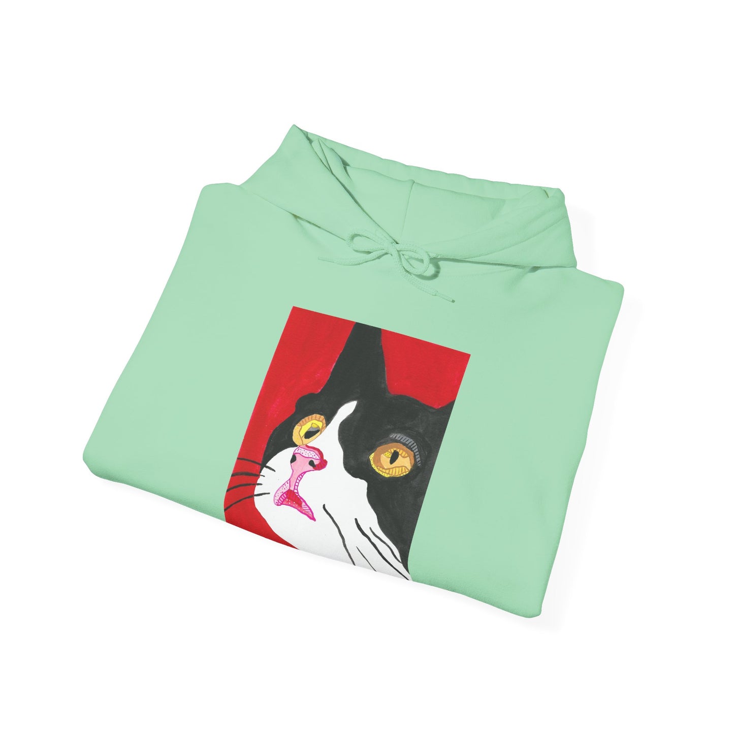 Cat Lover's Unisex Heavy Blend Hoodie - Artistic Cat Design