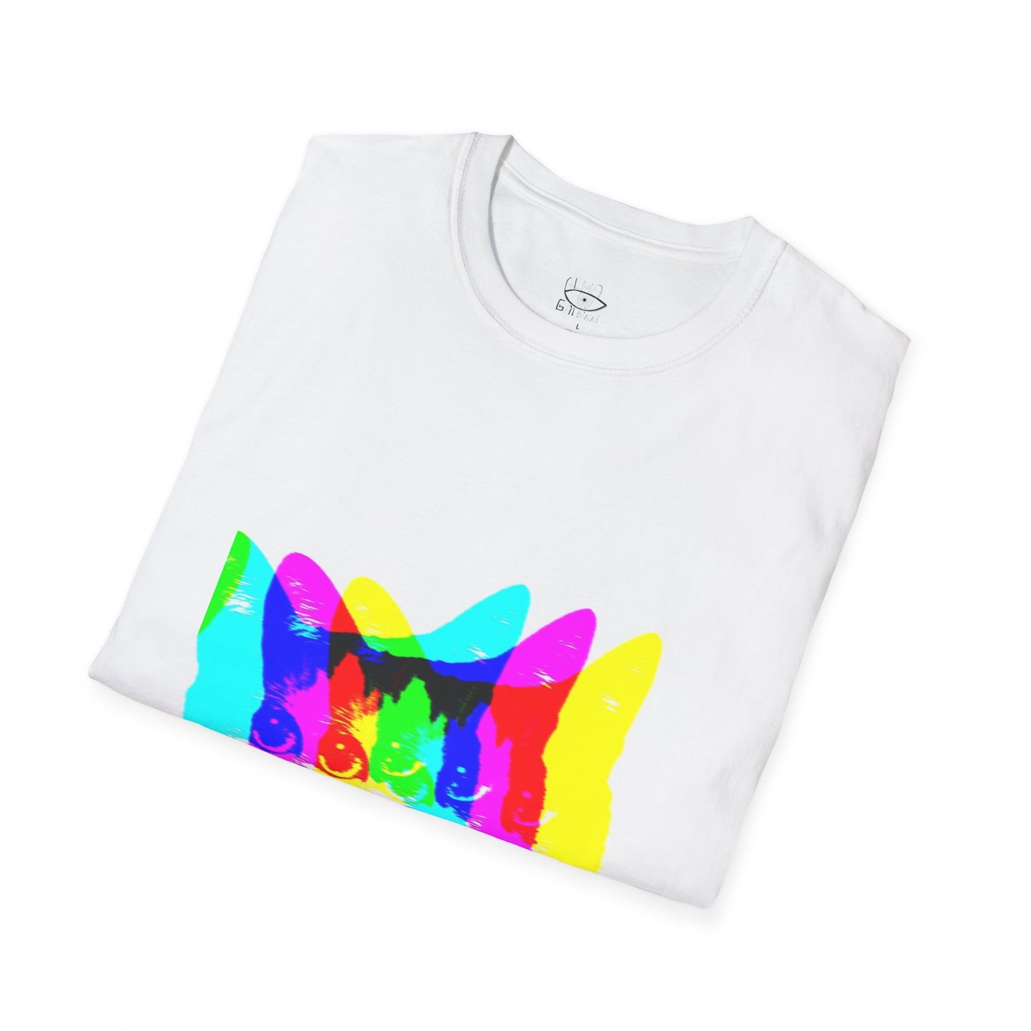 Neon Cat Unisex Softstyle T-Shirt