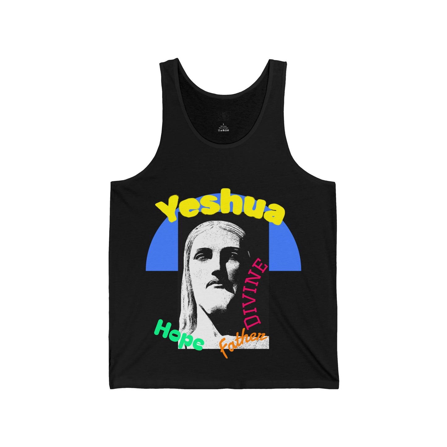 Yeshua Unisex Jersey Tank - Embrace Hope, Faith, Divine Style, Great for Summer, Gift for Believers, Inspirational Apparel