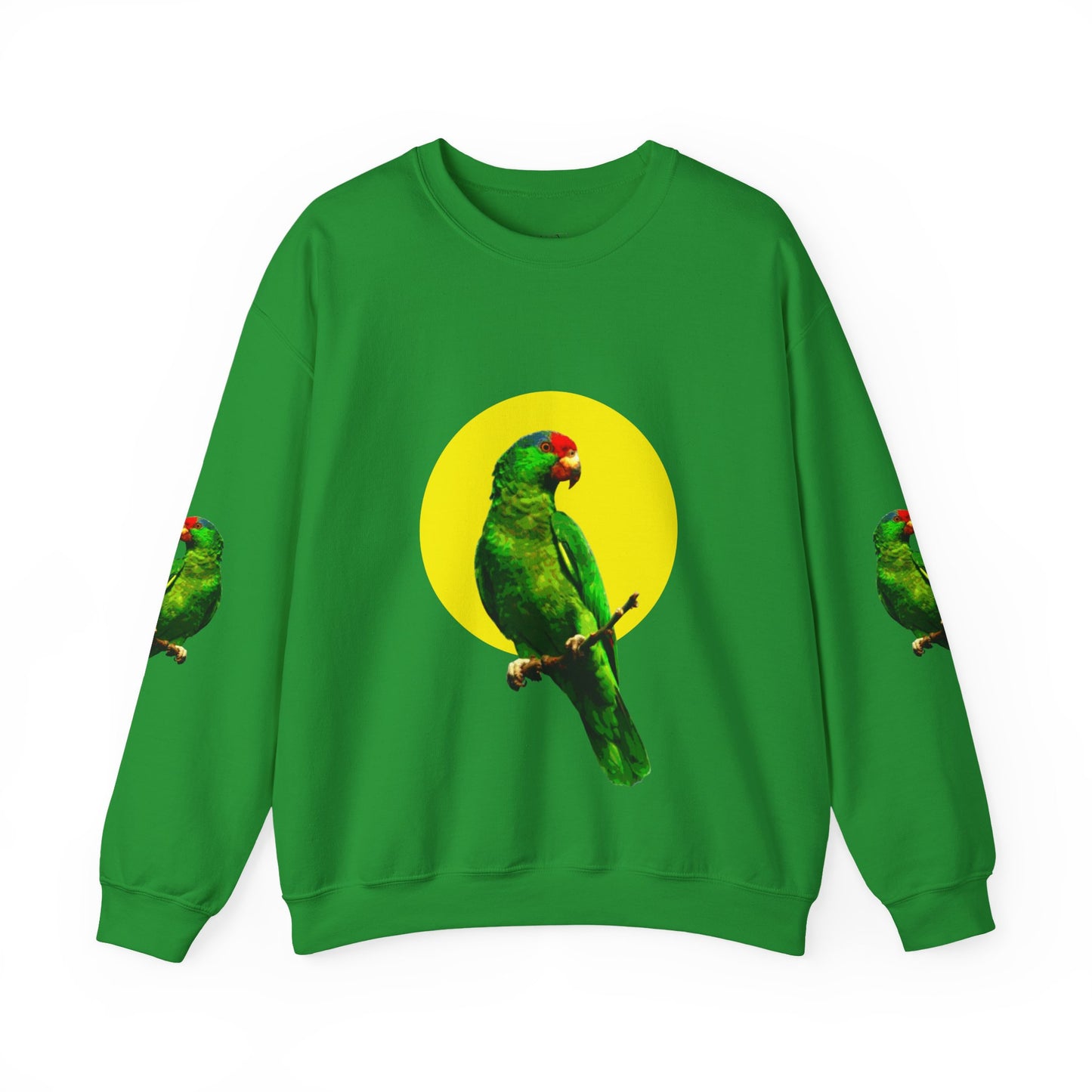Vibrant Parrot Sweatshirt, Colorful Bird Apparel, Nature Lover Gift, Animal Print Crewneck, Casual Wear, Eco-Friendly Fashion