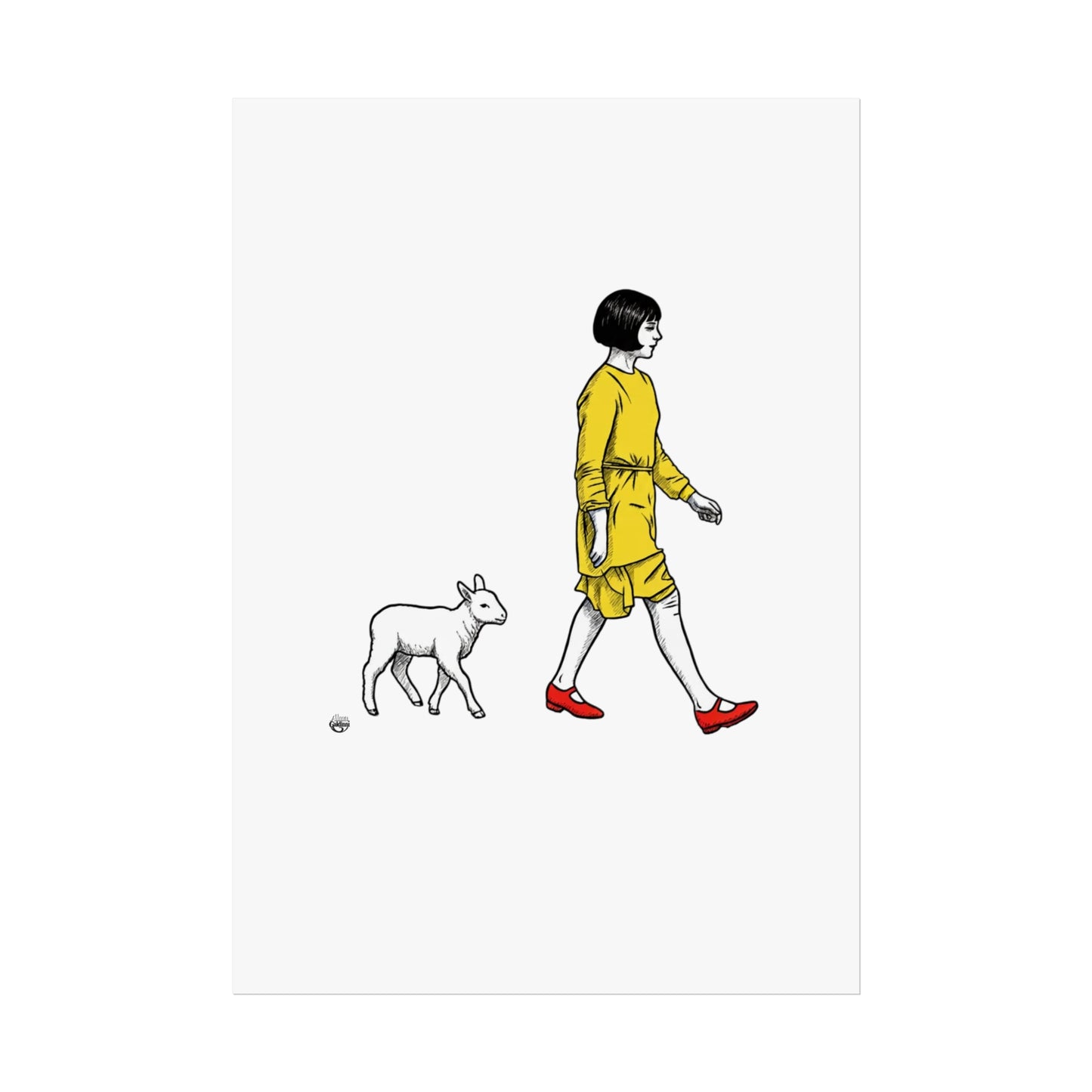 Violet and the lamb Fine Art Posters