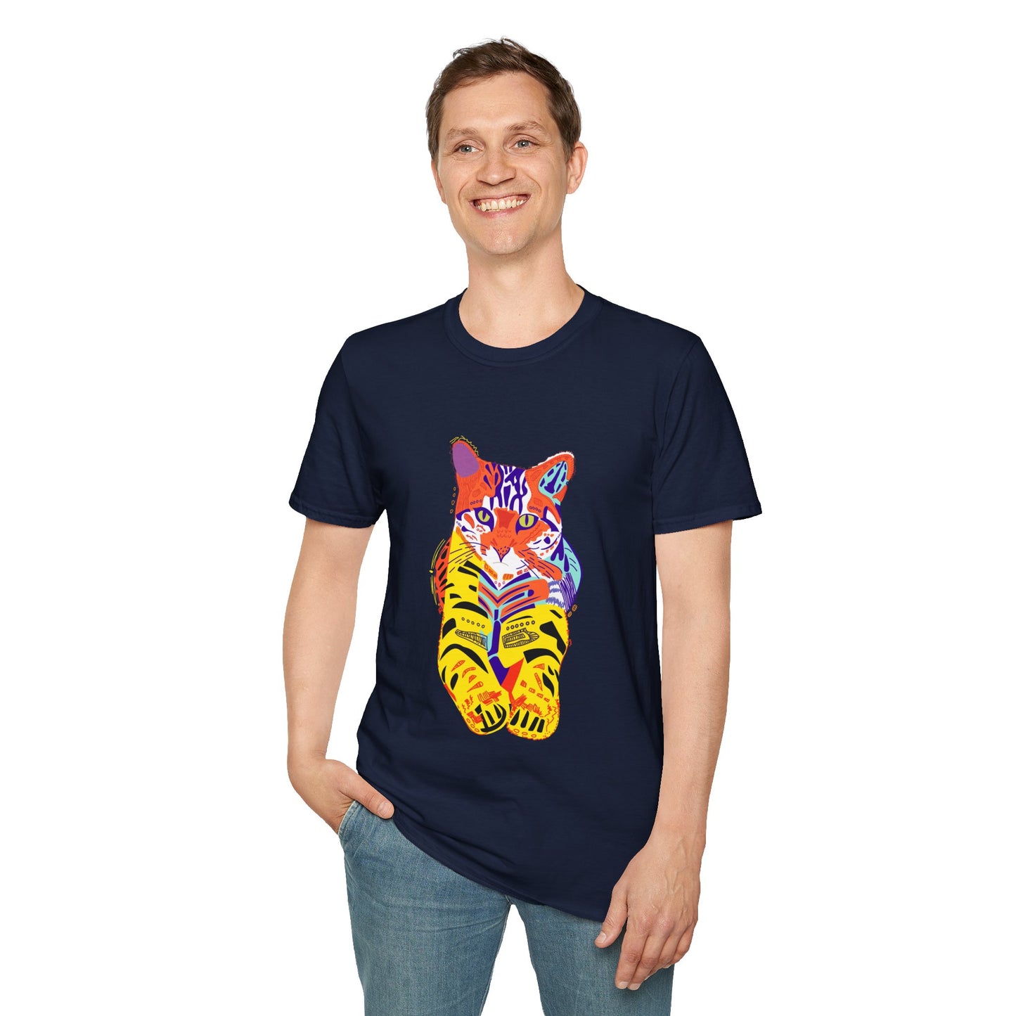 Vibrant Tiger Graphic Unisex Softstyle T-Shirt