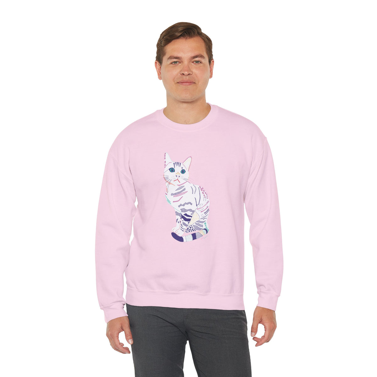 White Cat Unisex Heavy Blend™ Crewneck Sweatshirt