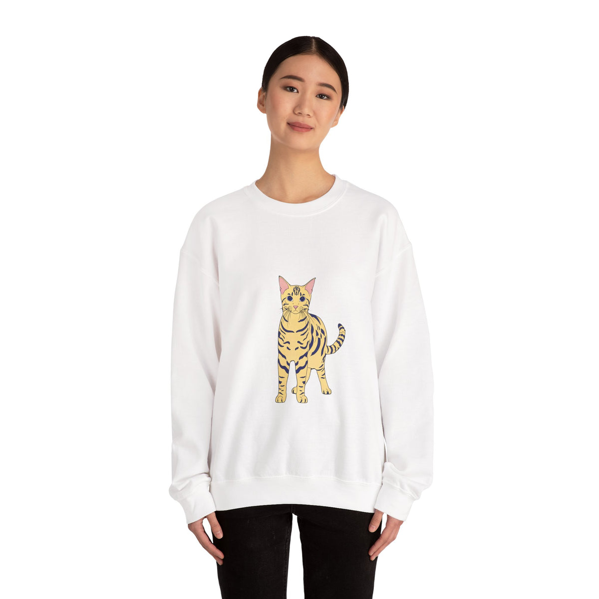 Bengal Cat cartoon Unisex Heavy Blend™ Crewneck Sweatshirt