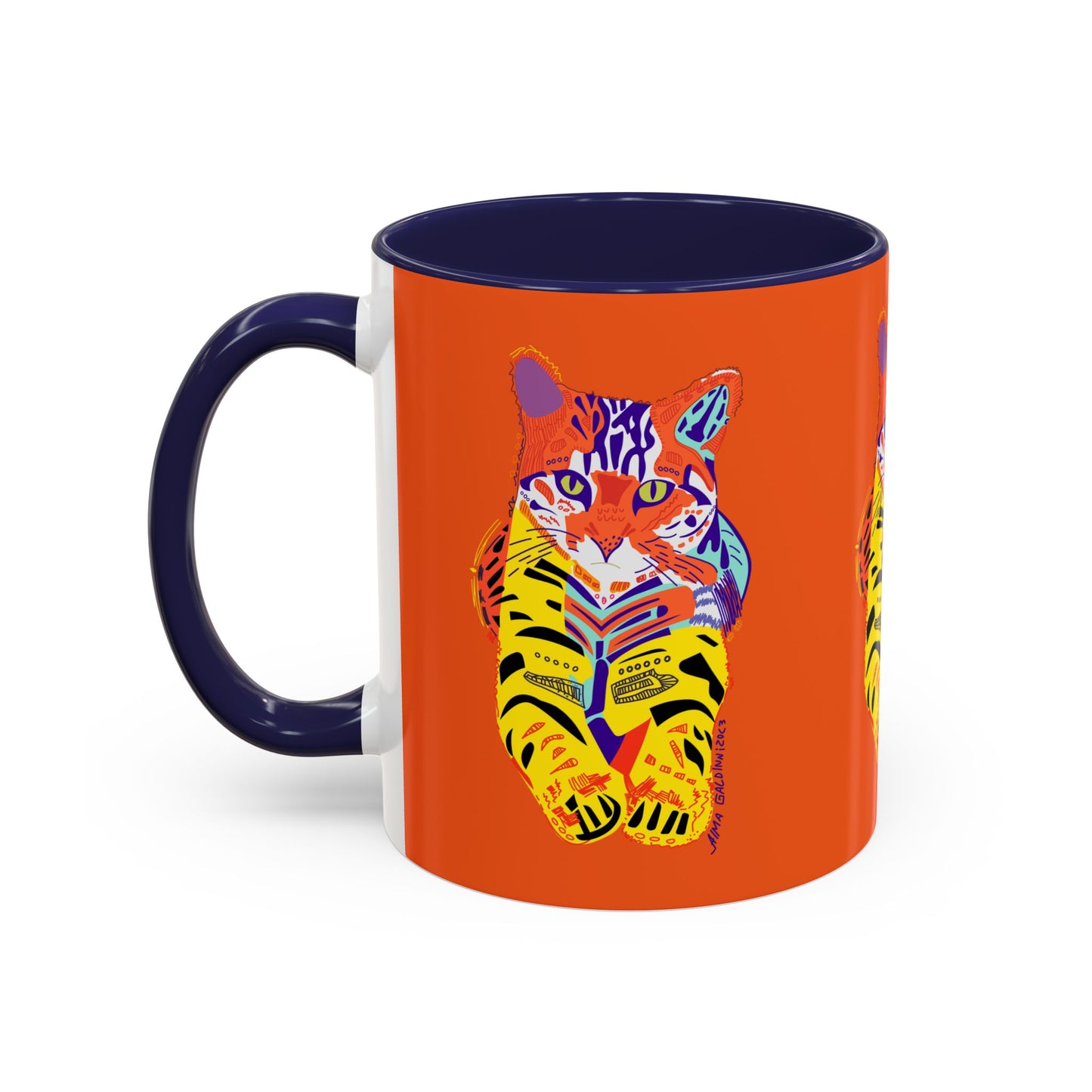 Mug - Tiger Design Accent Coffee Mug (11, 15oz)