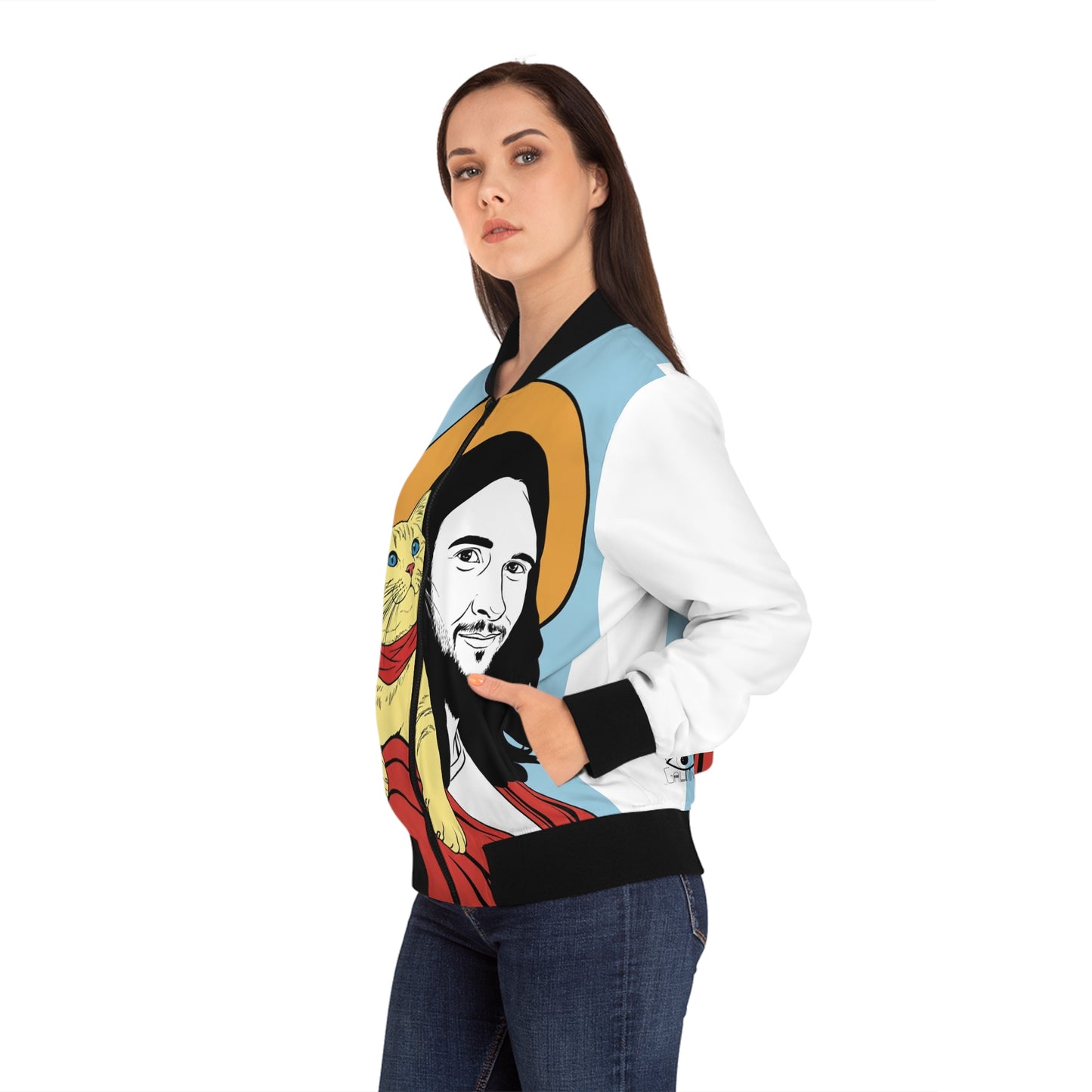 Jesus Women's Bomber Jacket (AOP)