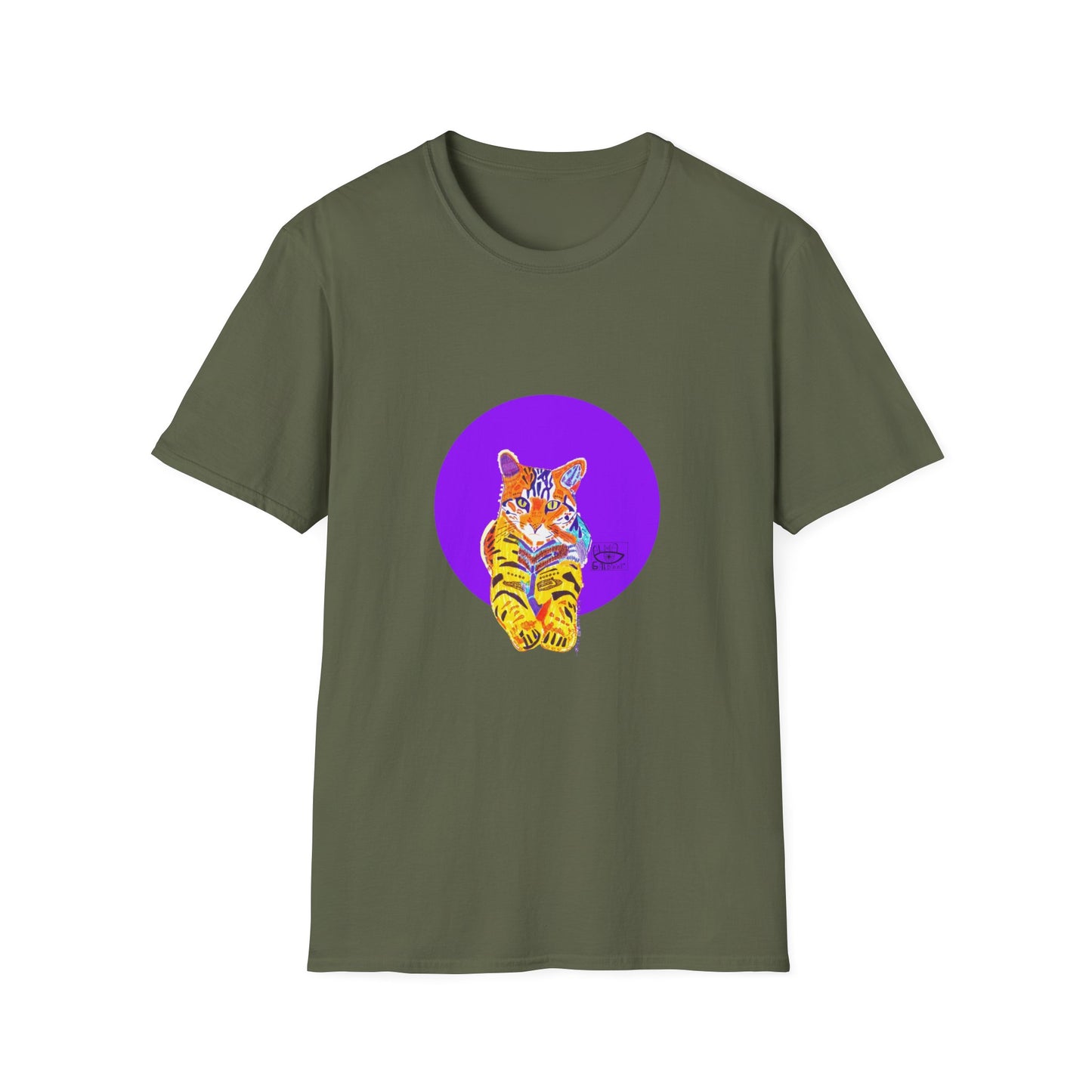 Vibrant Tiger Graphic T-Shirt, Colorful Art Tee for Animal Lovers, Unique Gift for Birthdays and Special Occasions, Unisex Softstyle Tee