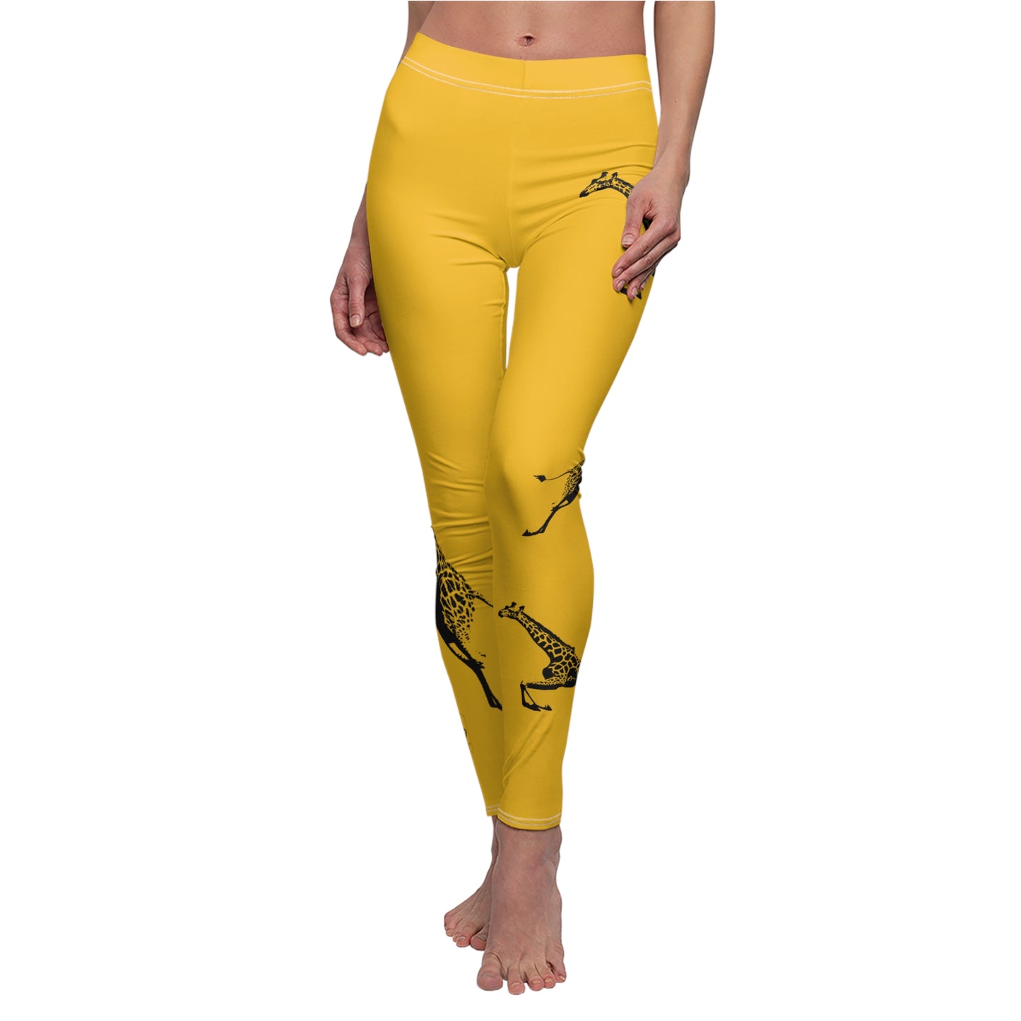 Giraffe Print Casual Leggings, Stylish Activewear, Yoga Pants, Gifts for Animal Lovers, Summer Fashion, Unique Workout Gear