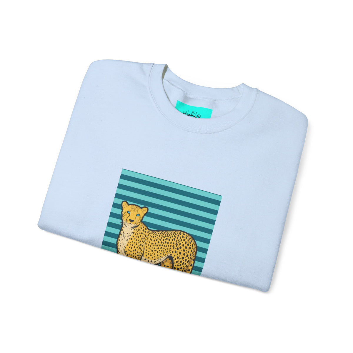 Cheetah in pink boots Unisex Heavy Blend™ Crewneck Sweatshirt