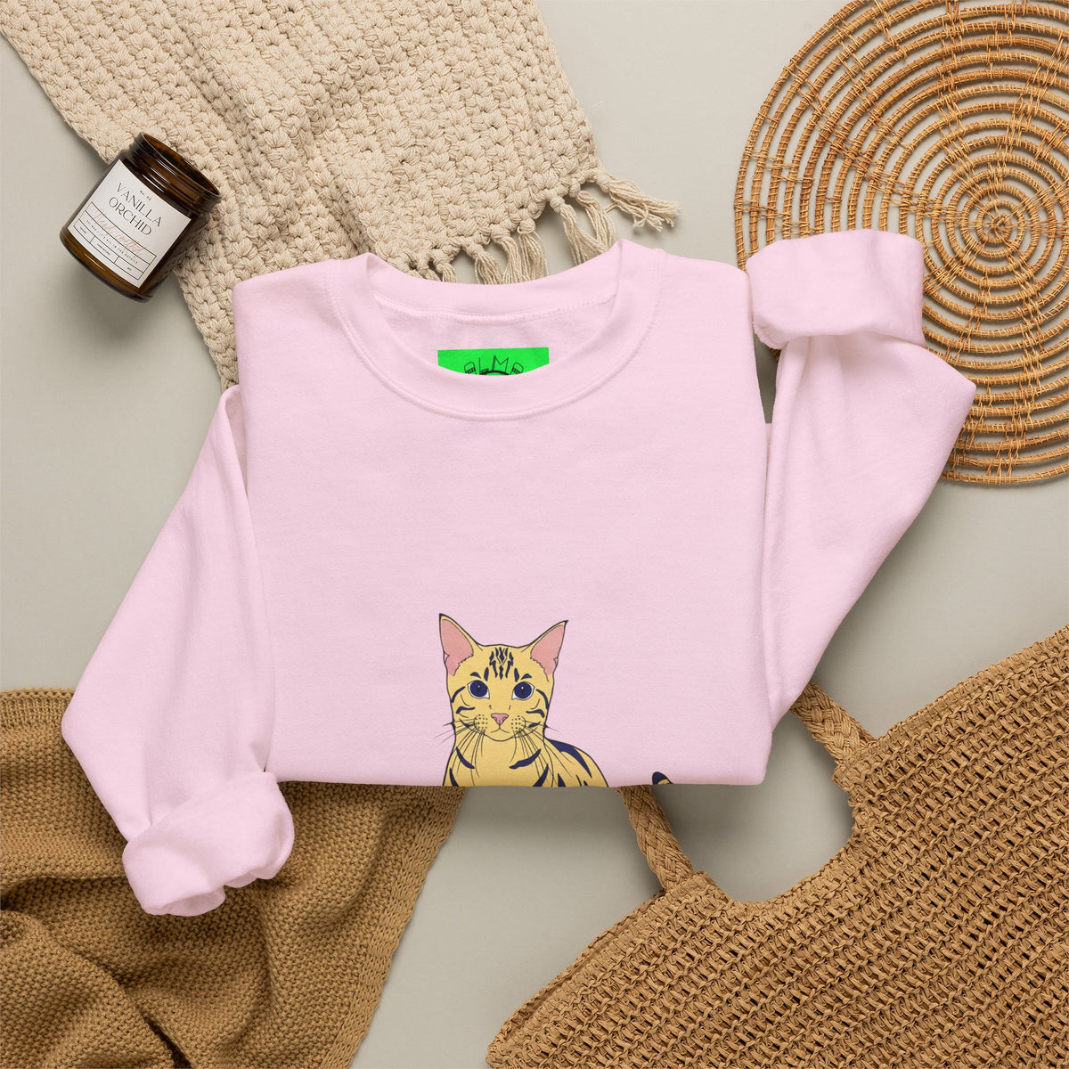 Bengal Cat cartoon Unisex Heavy Blend™ Crewneck Sweatshirt