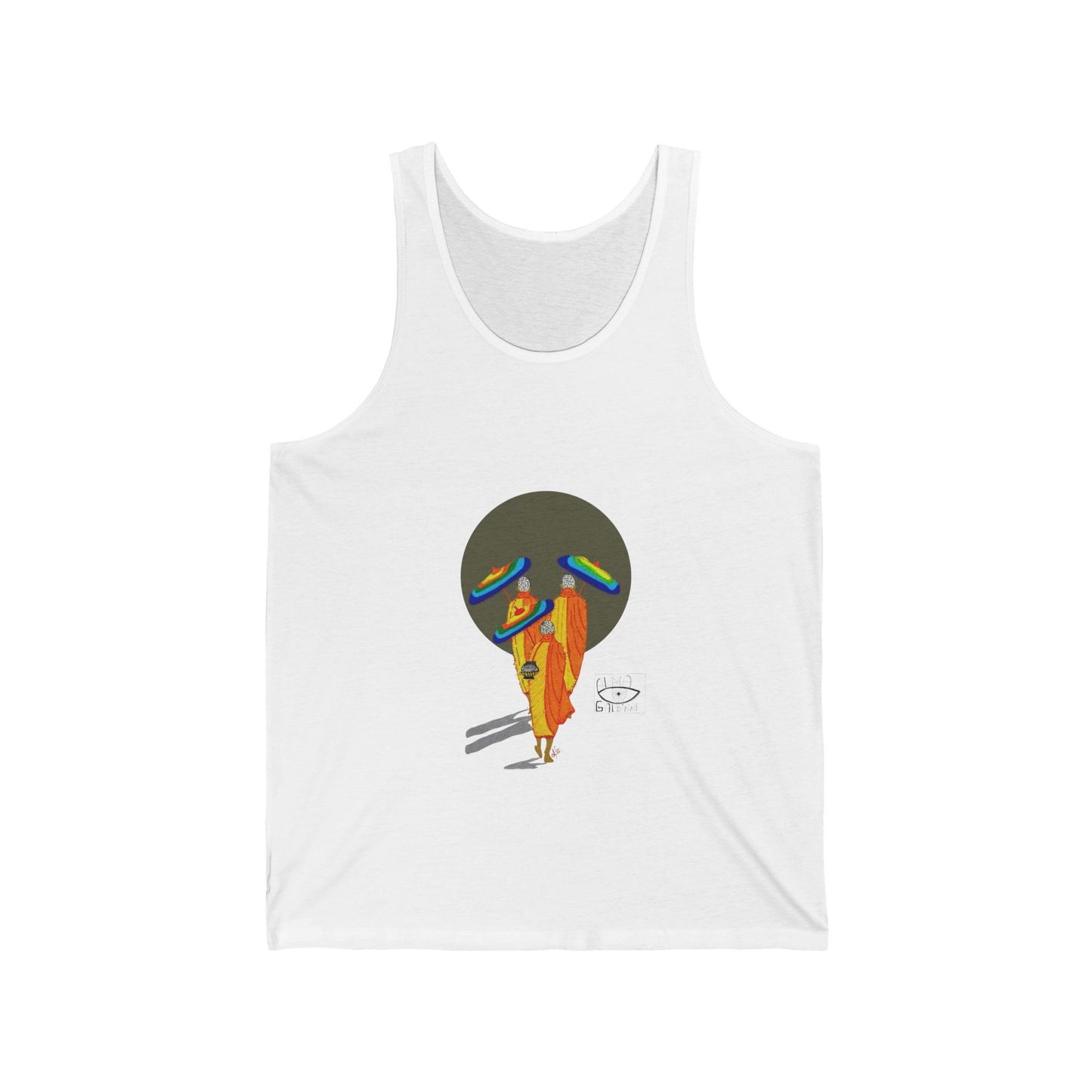 Vibrant Unisex Jersey Tank - Retro Art Tee, Summer Fashion, Beach Wear, Festival Apparel, Casual Outfit