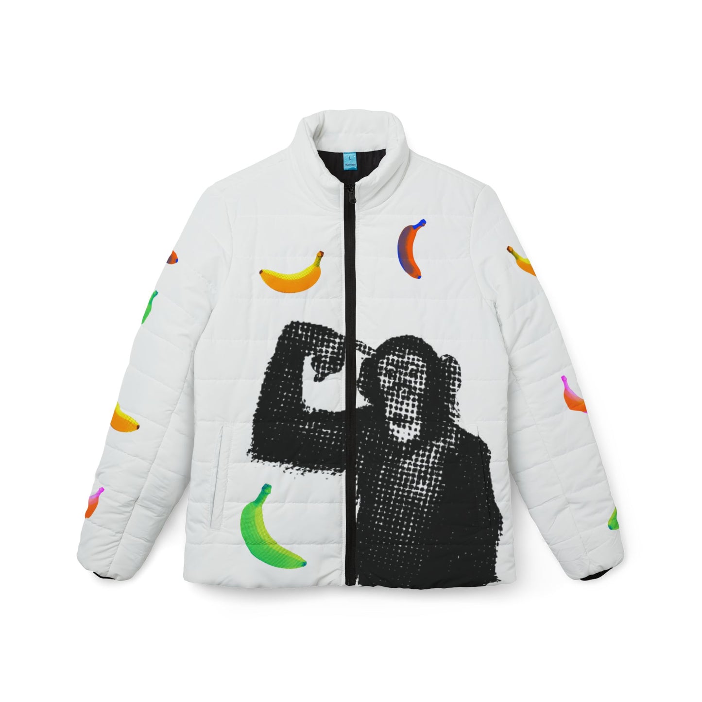 Pop Monkey Women’s Puffer Jacket (AOP)
