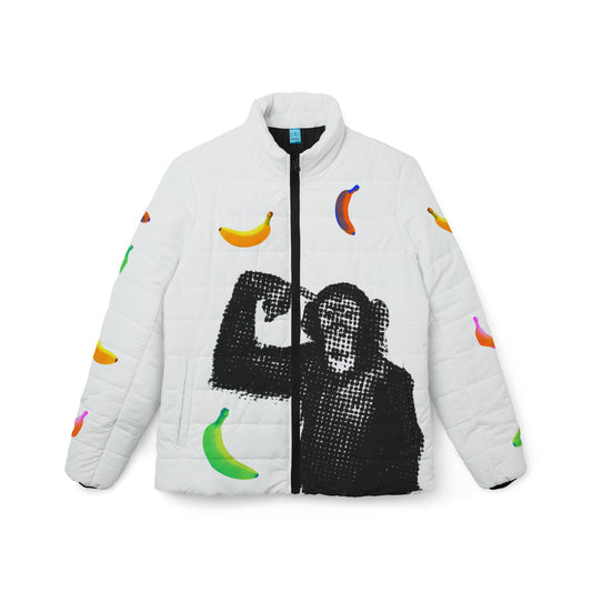 Pop Monkey Women’s Puffer Jacket (AOP)