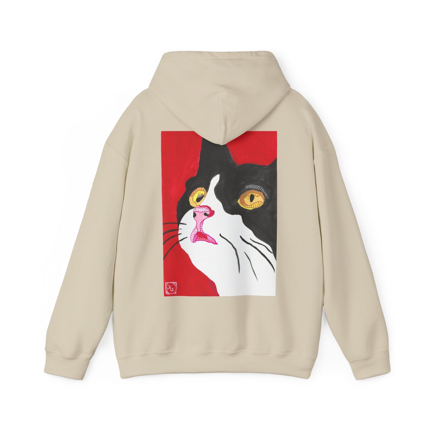 Cat Lover's Unisex Heavy Blend Hoodie - Artistic Cat Design