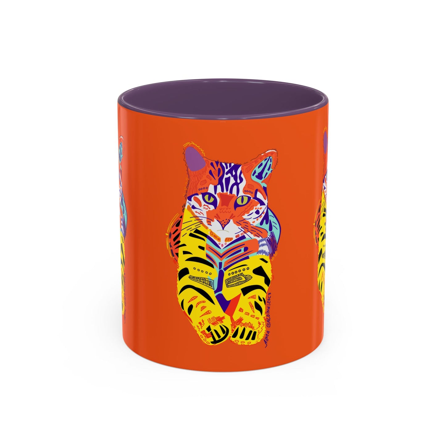 Mug - Tiger Design Accent Coffee Mug (11, 15oz)