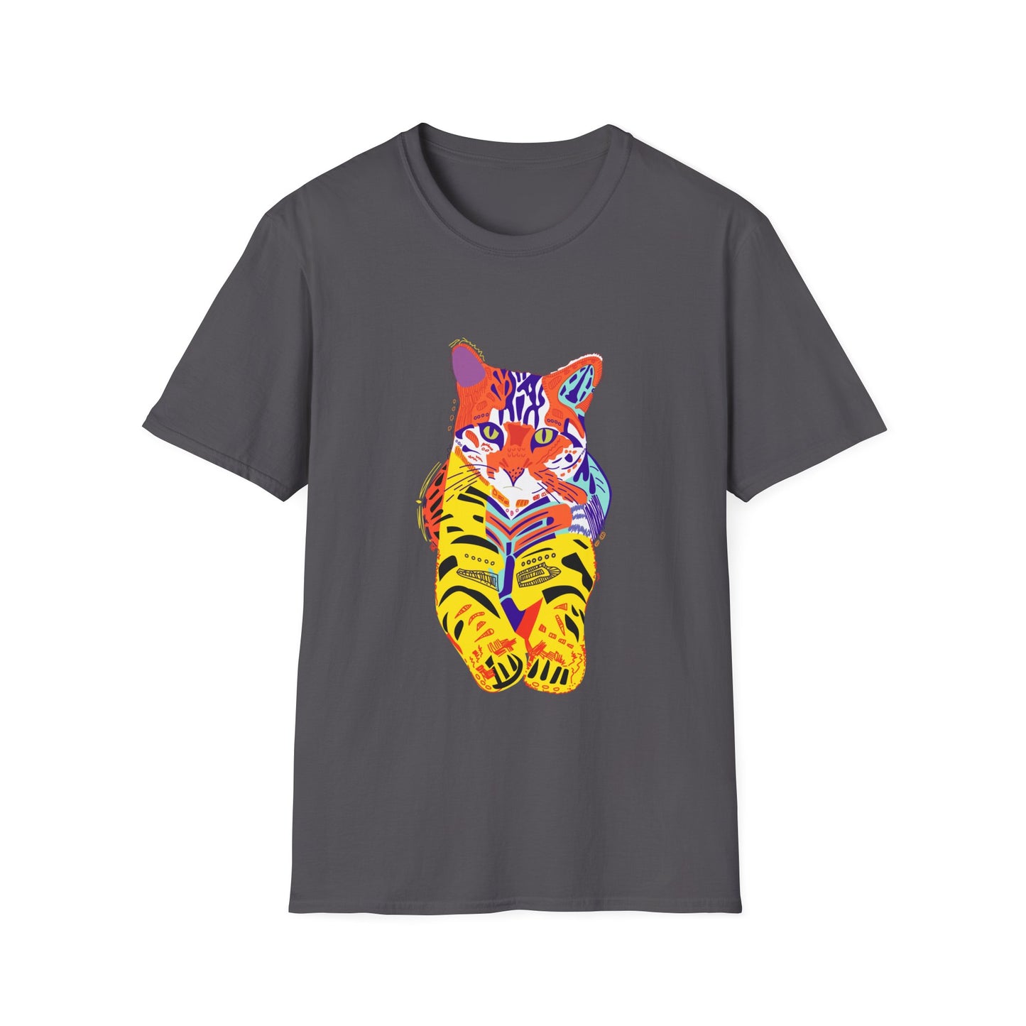 Vibrant Tiger Graphic Unisex Softstyle T-Shirt