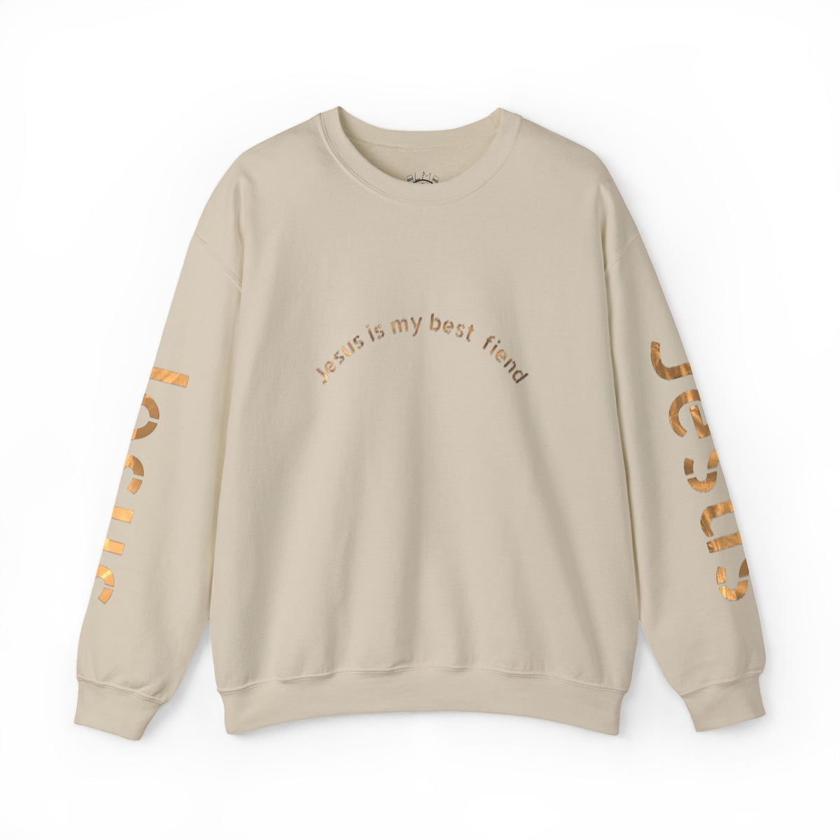 Jesus Gold Script Crewneck Sweatshirt