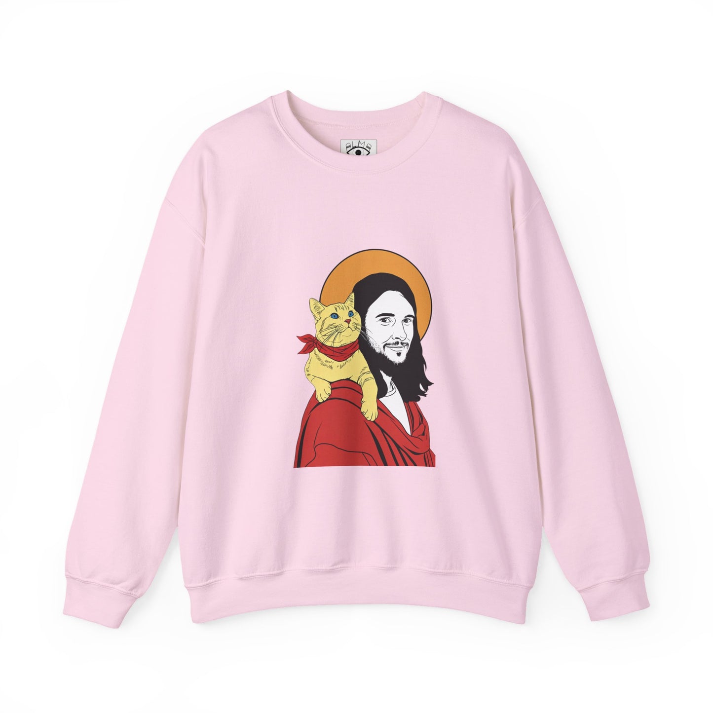 Jesus and cat Unisex Heavy Blend™ Crewneck Sweatshirt