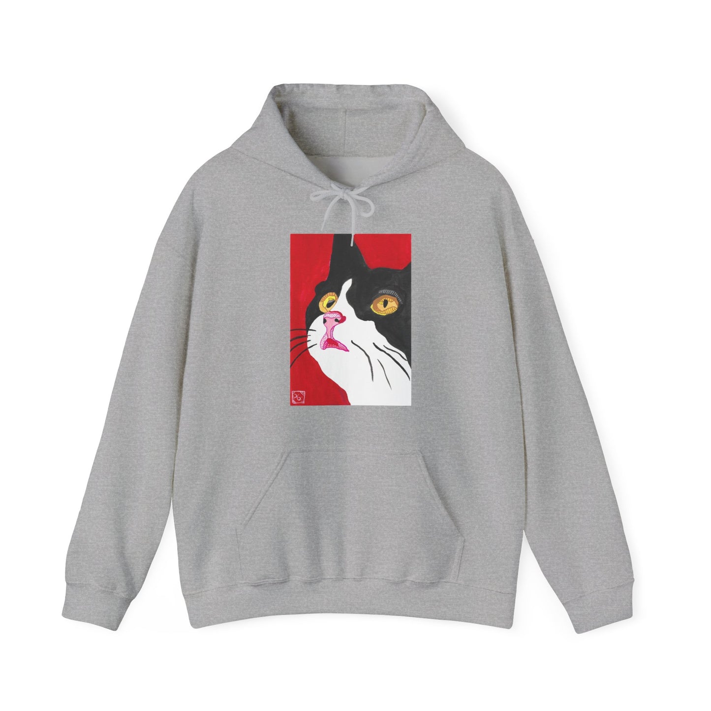 Cat Lover's Unisex Heavy Blend Hoodie - Artistic Cat Design