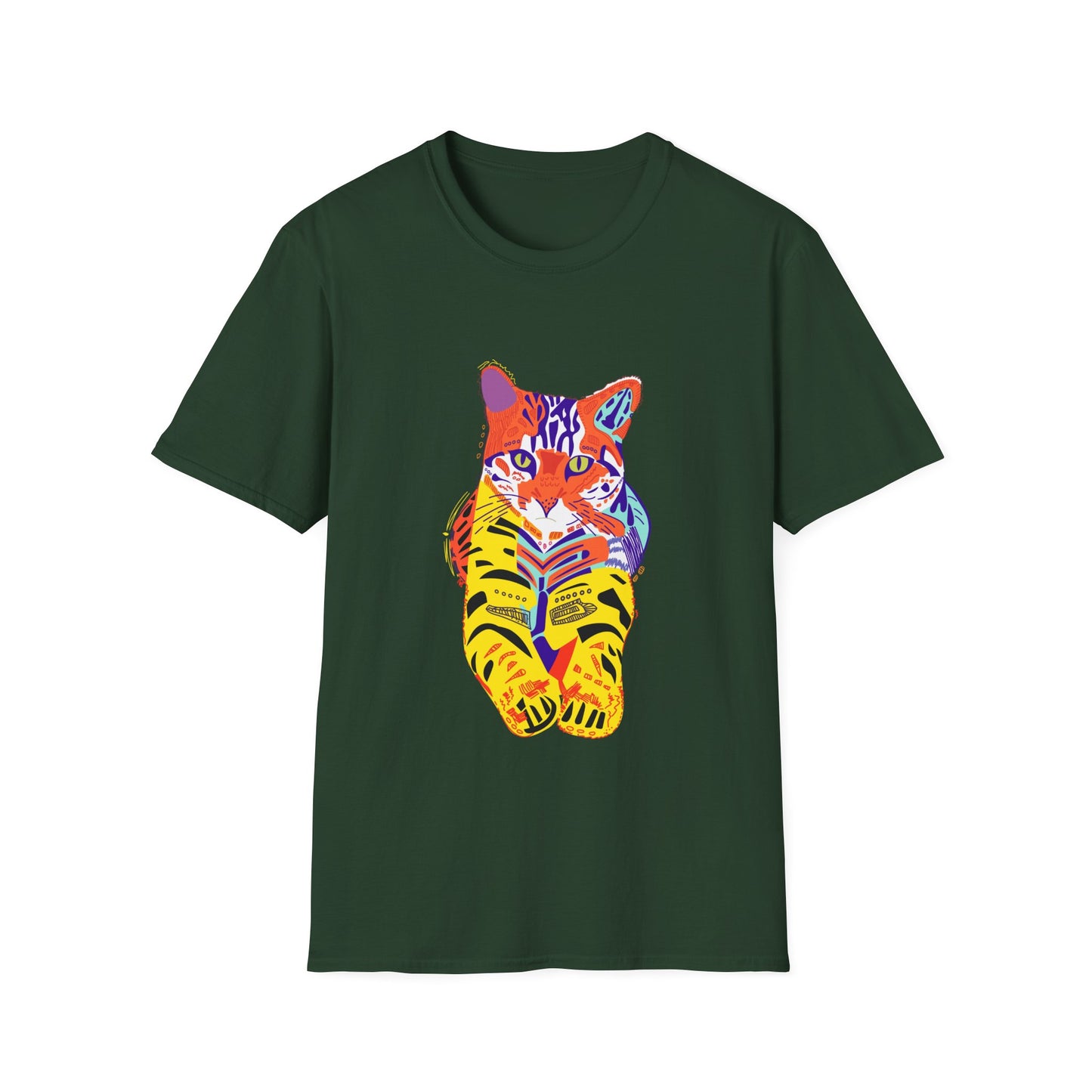 Vibrant Tiger Graphic Unisex Softstyle T-Shirt