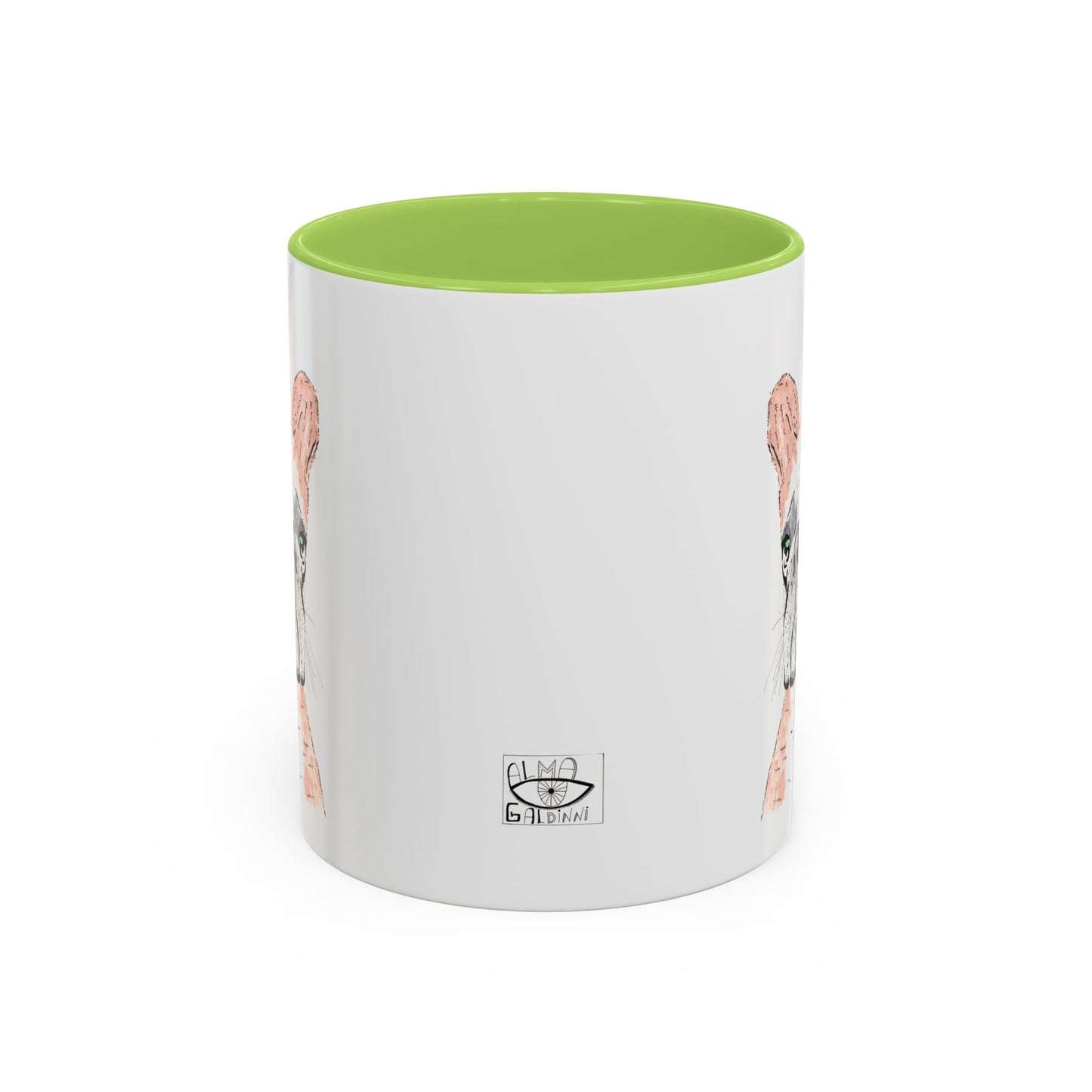 French Bulldog Accent Coffee Mug — Artistic Watercolor Dog Portrait (11/15oz)