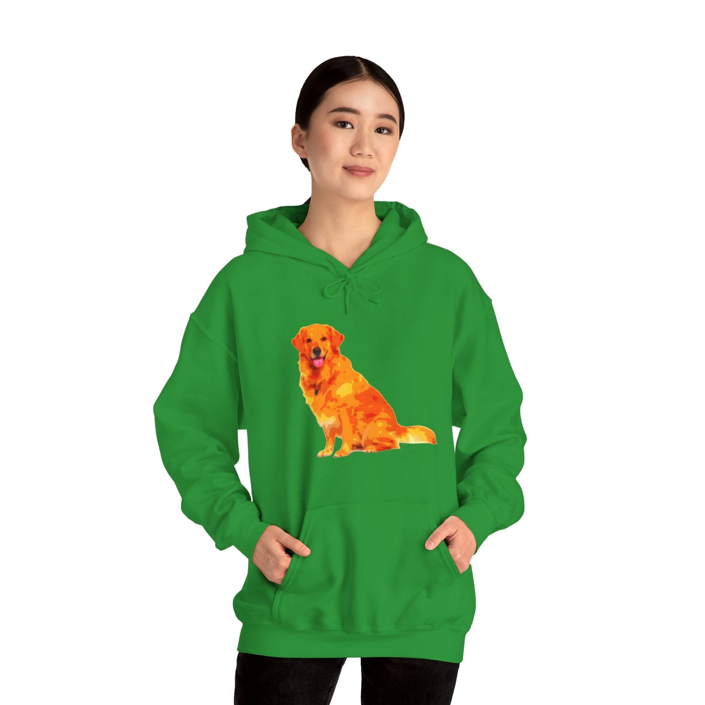Vibrant Golden Retriever Hoodie, Pet Lover Gift, Cozy Sweatshirt, Animal Art Apparel, Dog Mom Outfit, Christmas Wear, Cute Canine Fashion