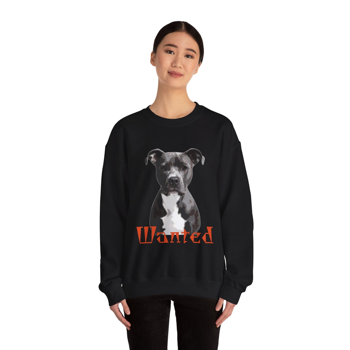 Wanted Dog Sweatshirt, Cozy Crewneck, Animal Lover Gift, Pet Enthusiast Apparel, Casual Unisex Top