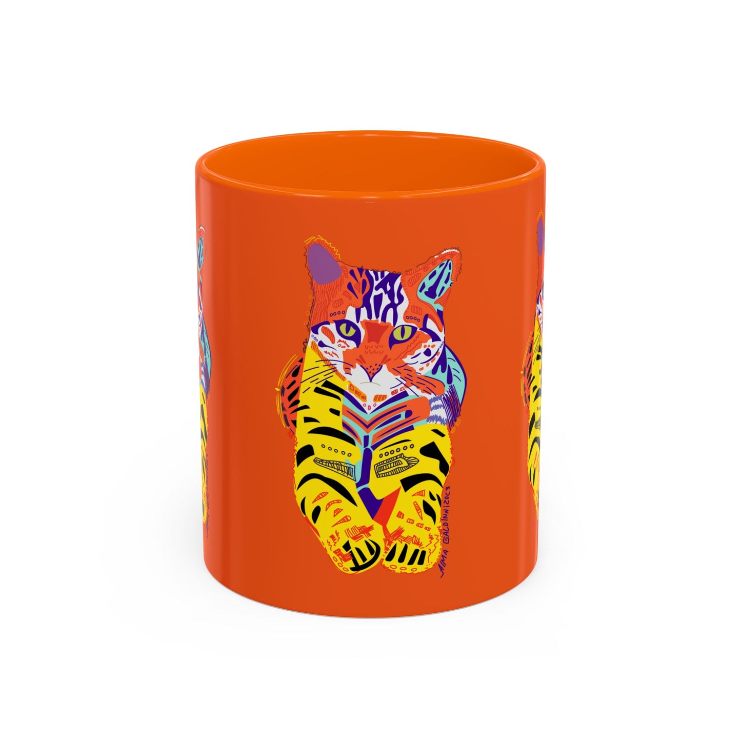 Mug - Tiger Design Accent Coffee Mug (11, 15oz)