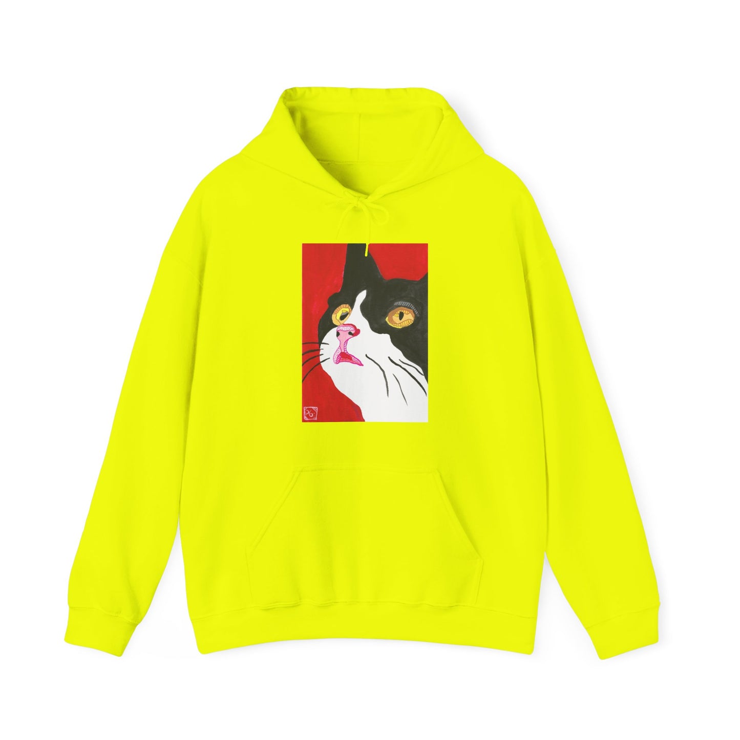 Cat Lover's Unisex Heavy Blend Hoodie - Artistic Cat Design