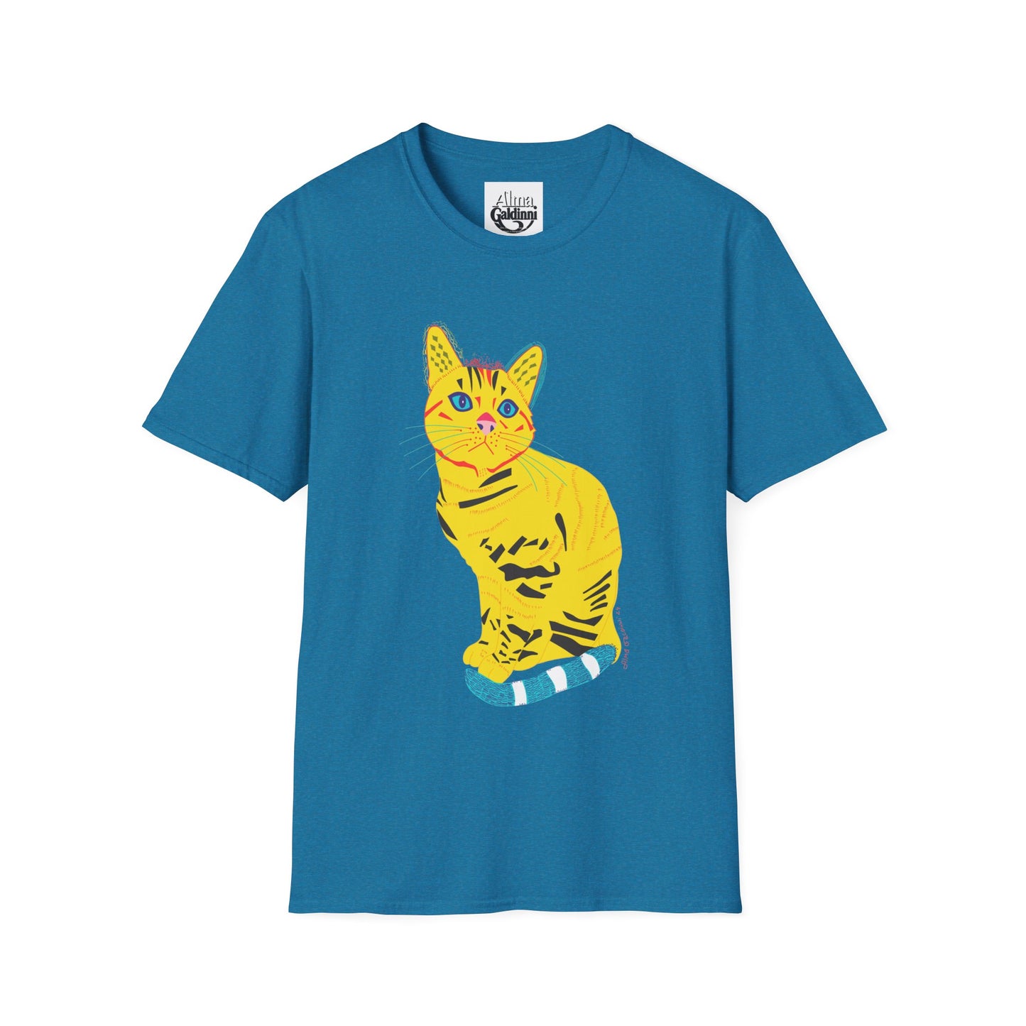 Yellow Cat Unisex Softstyle T-Shirt